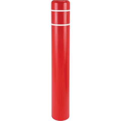Capuchons en polyethylene pour borne de protection, 4-1/2" dia. x 52" l, Rouge