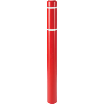 Capuchons en polyethylene pour borne de protection, 6-5/8" dia. x 52" l, Rouge