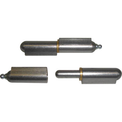 Charnière à souder avec rondelles, 5/8" dia. x 4" lo, Acier doux a/goupille fixe en laiton