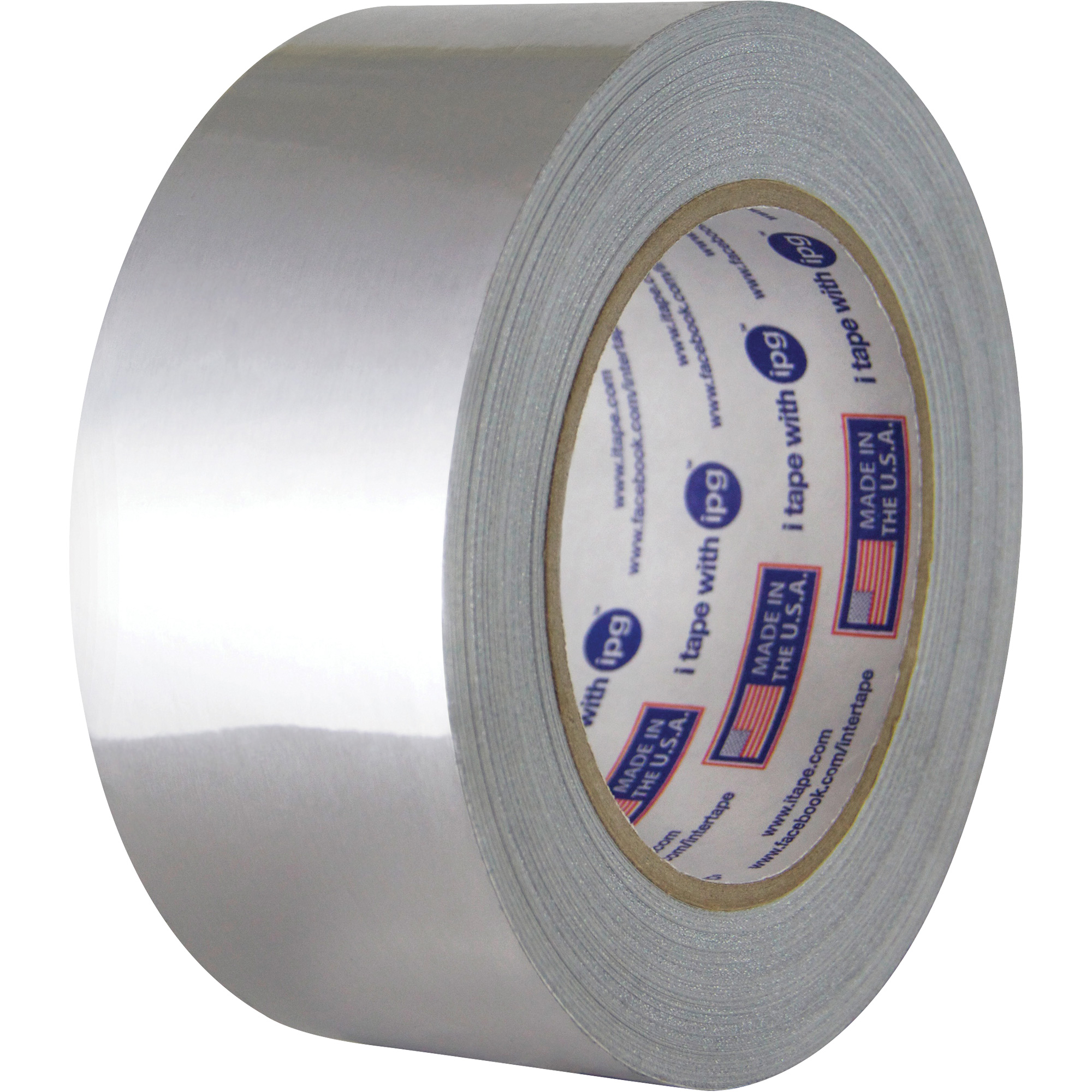 Ruban autocollant argenté en feuille d'aluminium, épaisseur 3 mils, 25,4 mm (1") x 54,86 m (180')