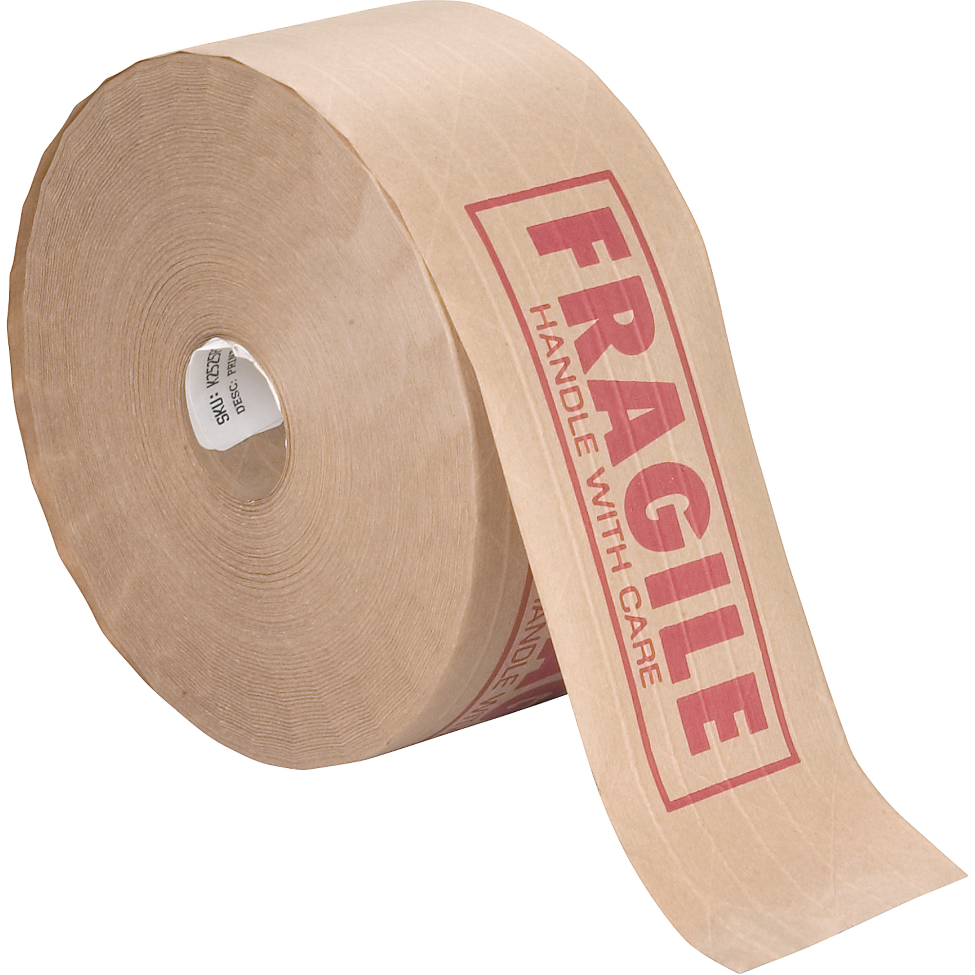 Rubans gommes pré-imprimés, 76 mm (3") x 137 m (449,475'), Kraft