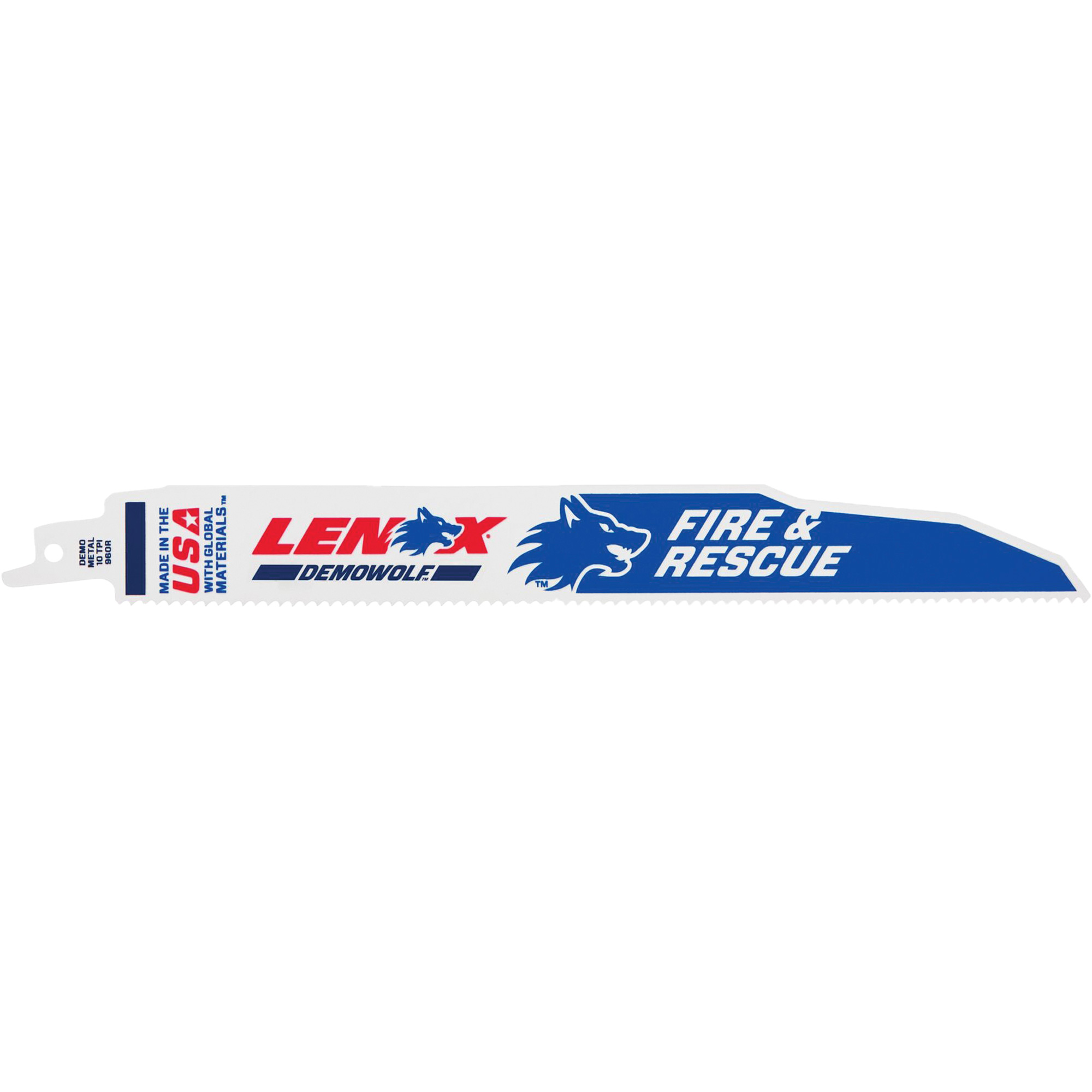 Lame de scie alternative DEMOWOLFMC, Bimétal, 6 Dents par pouce, 9" lo x 7/8" la