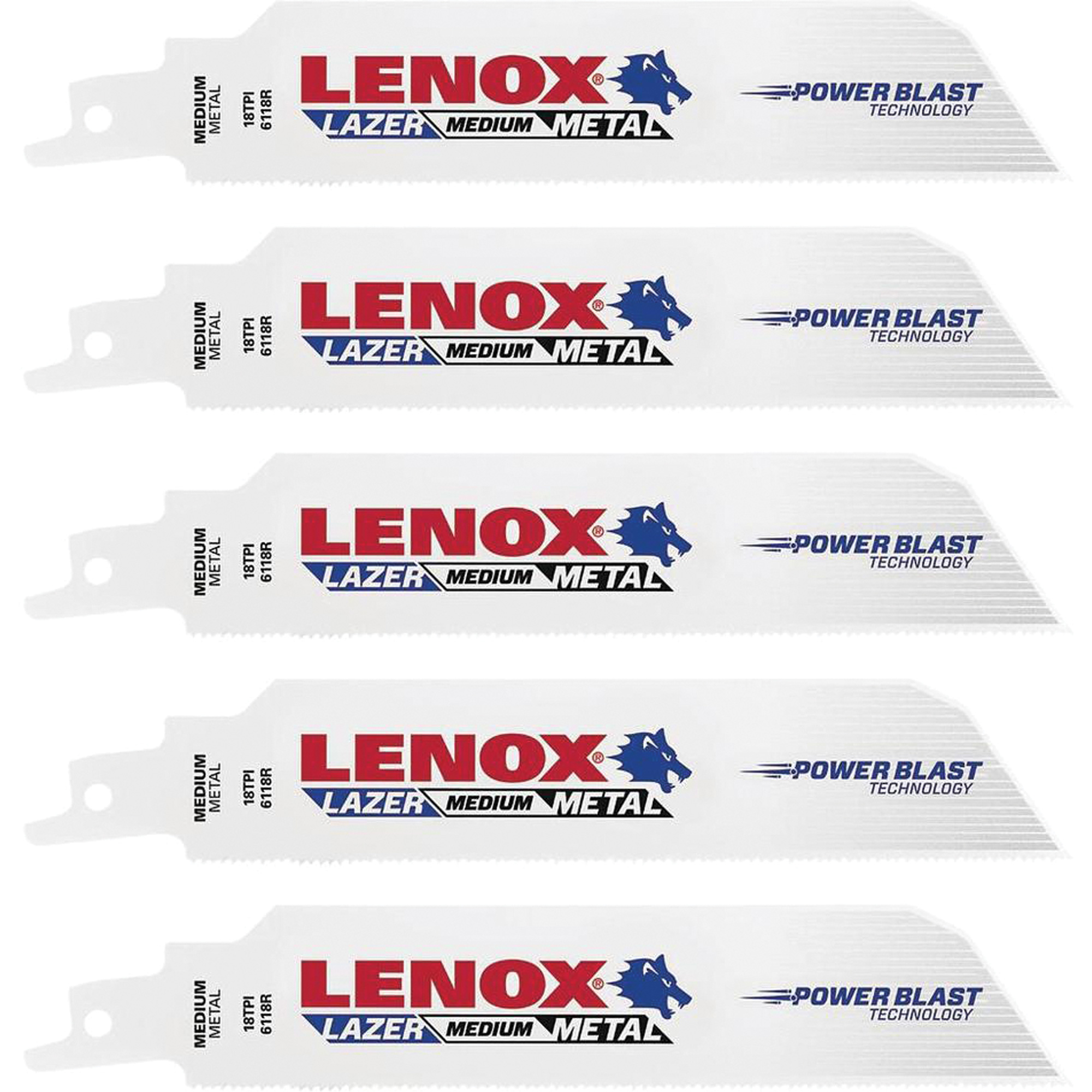Lame de scie alternative Lazer pour la coupe du métal, Bimétal, 18 Dents par pouce, 6" lo