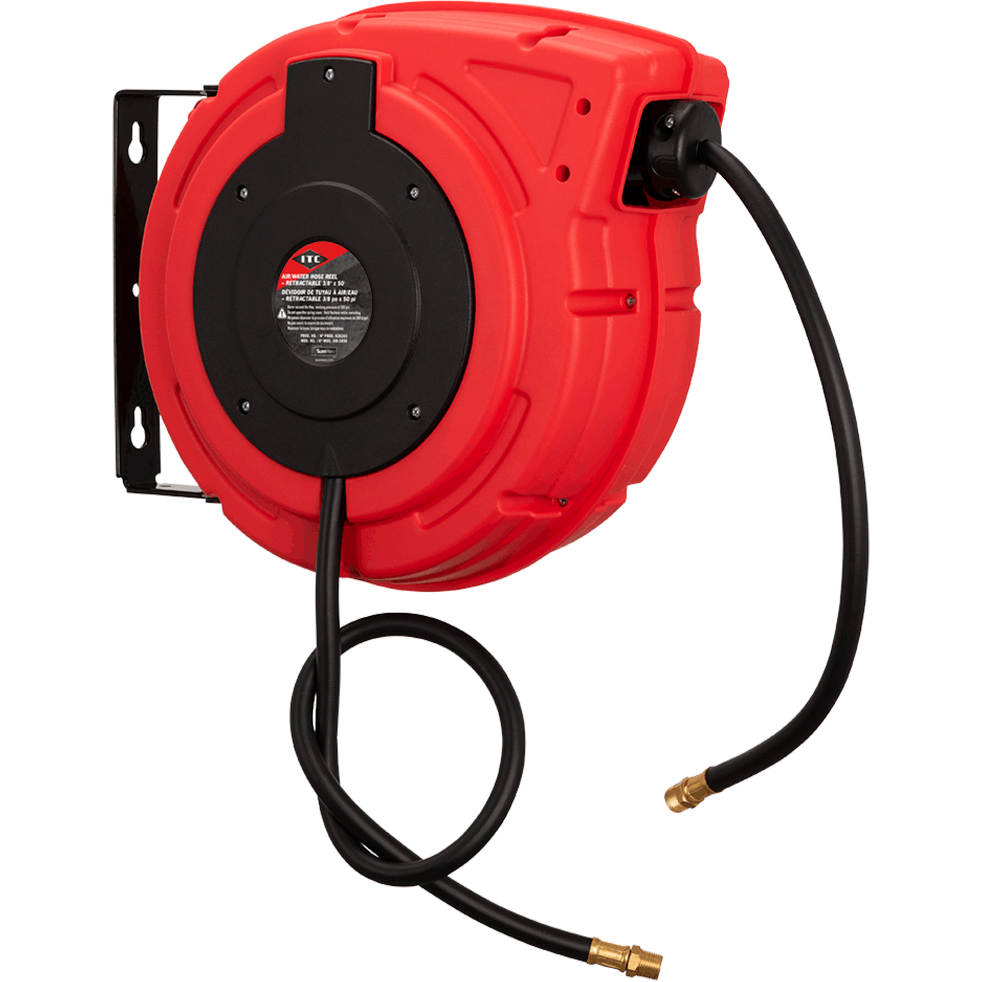 IAR-3850 Dévidoir de tuyau rétractable, Air/Eau, 50', Tuyau simple, 300 psi