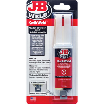 Adhésif KwikWeld, 25 ml, Seringue, Deux composants, Gris