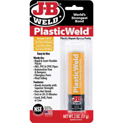 Colle époxyde PlasticWeld, 2 oz, Bâton, Blanc cassé