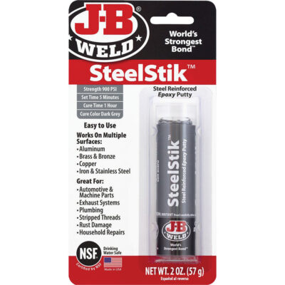 Colle époxyde SteelStik, 2 oz, Bâton, Gris