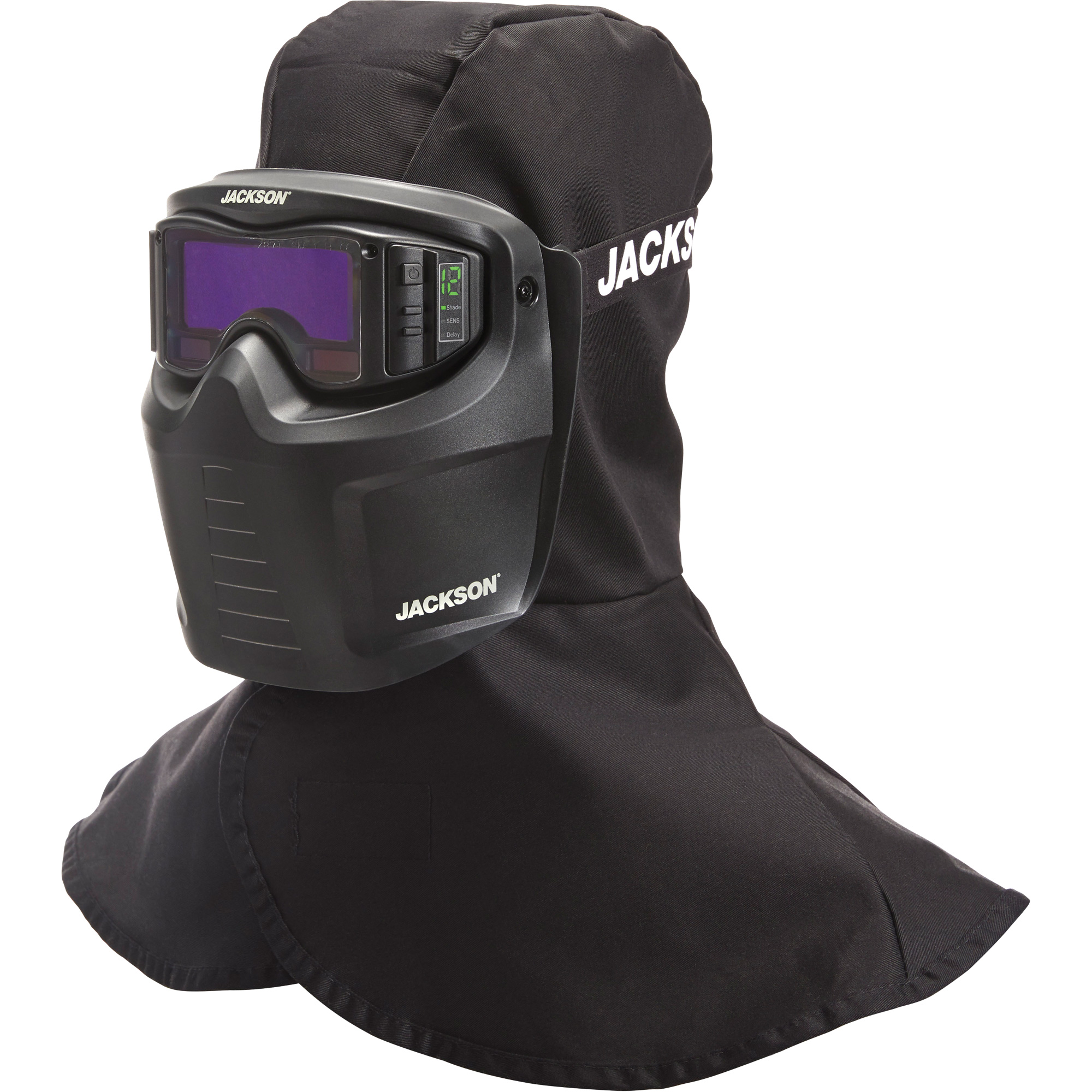 Masque de soudage Rebel ADF, 3,5" lo x 1,3" la Champ de vision, Teinte 3/5-12, Noir
