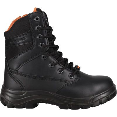 Bottes de sécurité, Cuir, Embout Acier, Taille 9-1/2, Imperméable