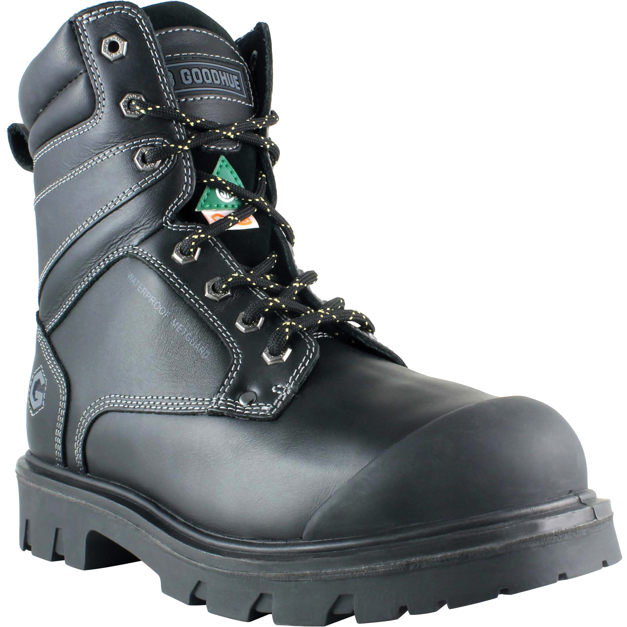 Bottes de travail Boomerang, Cuir, Embout Acier, Taille 8-1/2, Imperméable