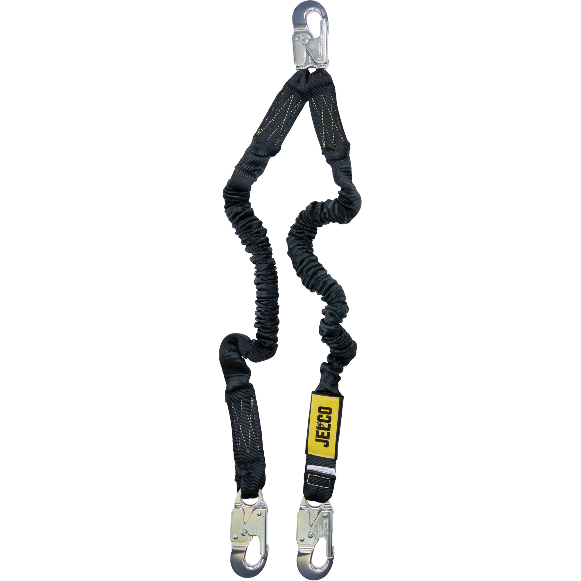 Longe résistant à l’arc électrique, 4', Point d'ancrage à Mousqueton verrouillable, Mousqueton verrouillable aux jambes, Nylon