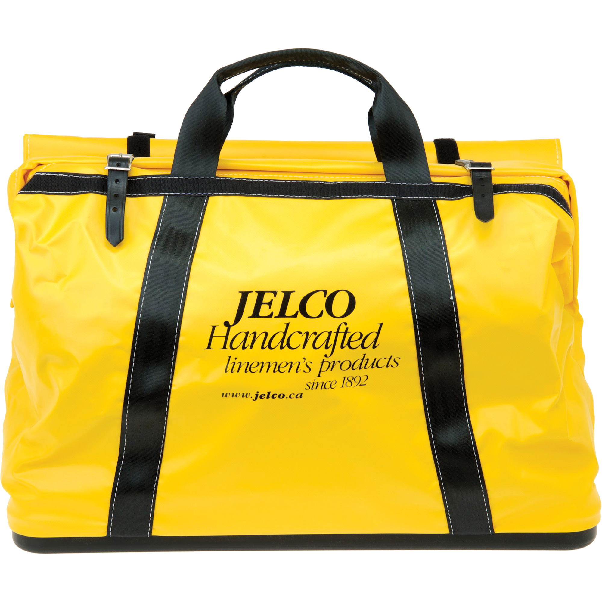 Sac de transport avec revêtement en vinyle, Nylon, Noir/Jaune