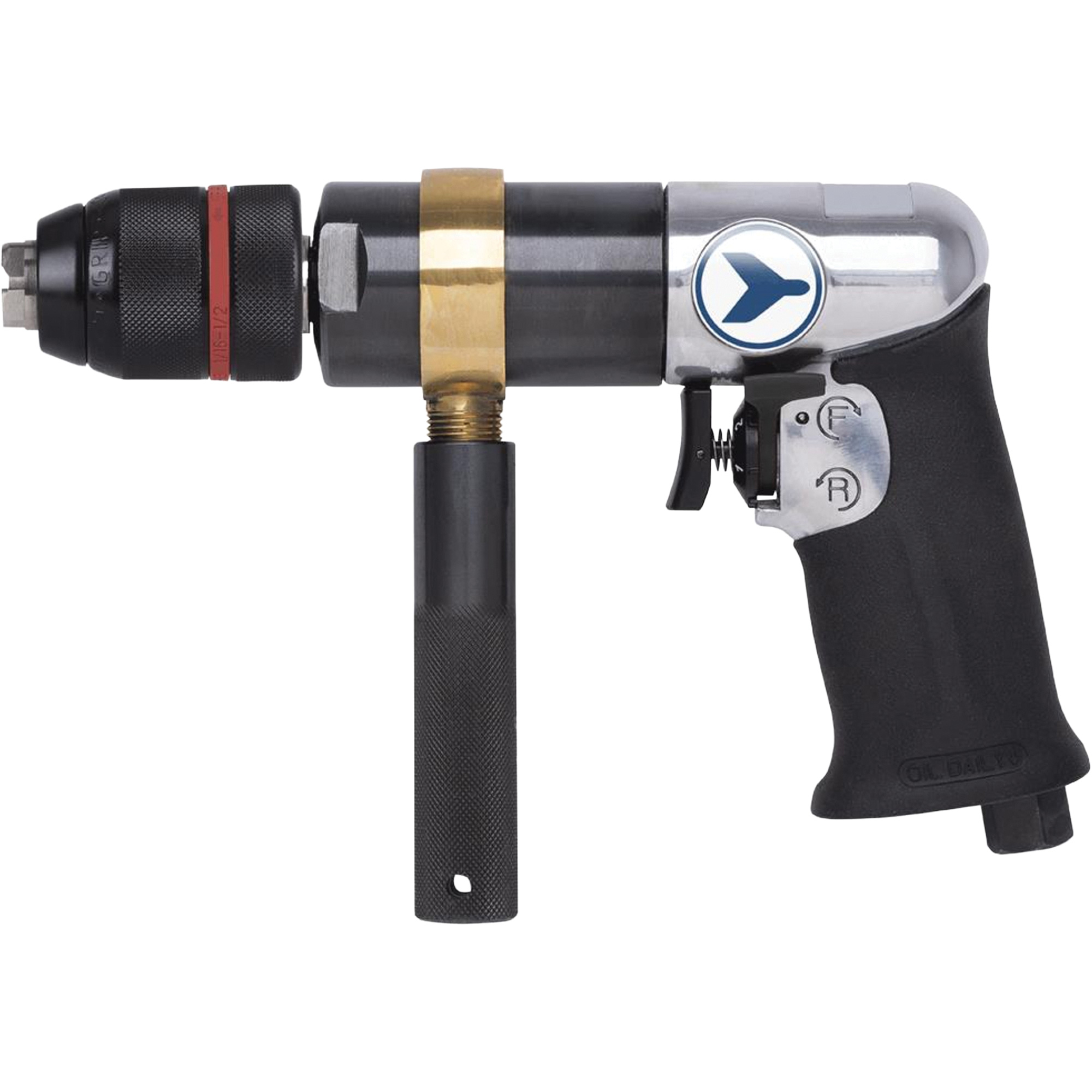 AD12VSR Perceuse pneumatique à vitesse variable, 6 pi³/min, 1/4" NPT, 1/2" mandrin, Sans clé