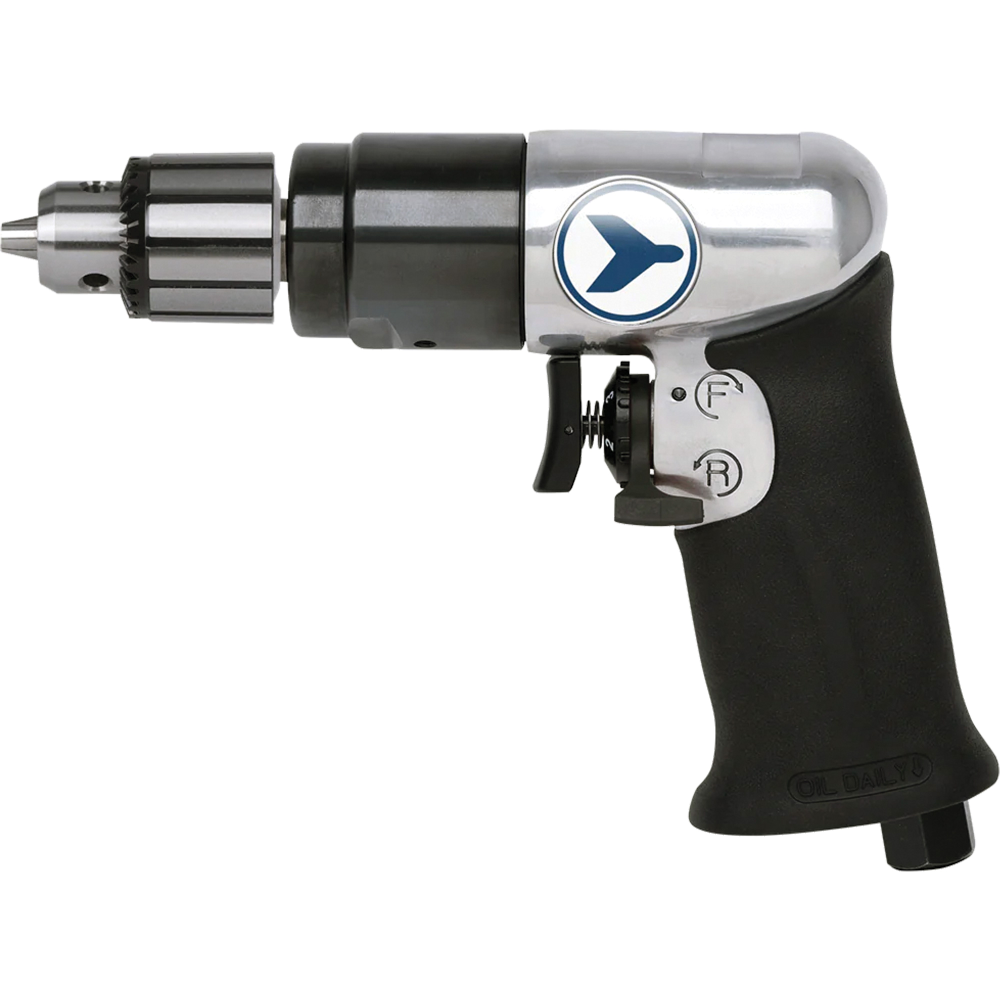 AD38VSRK Perceuse pneumatique à vitesse variable, 6 pi³/min, 1/4" NPT, 82 dBA, 3/8" mandrin, Avec clé