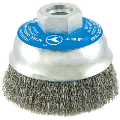 Brosse boisseau à fils crêpés en acier inoxydable