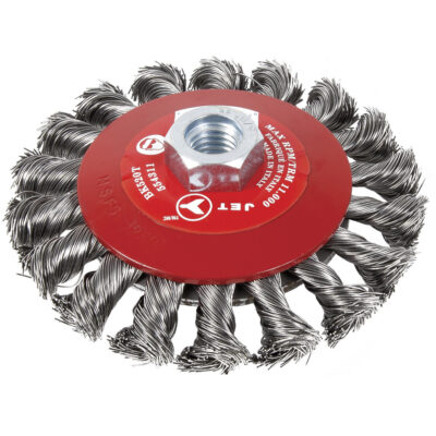 Brosse conique à fils torsadés BK520T, Dia. 5", Arbre 5/8-11