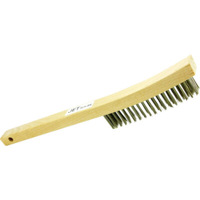 Brosse métallique à poils longs à quatre rangées et manche long 4LHSS, Acier inoxydable, 4 x 19 rangs de fils, Longueur 13-3/4"