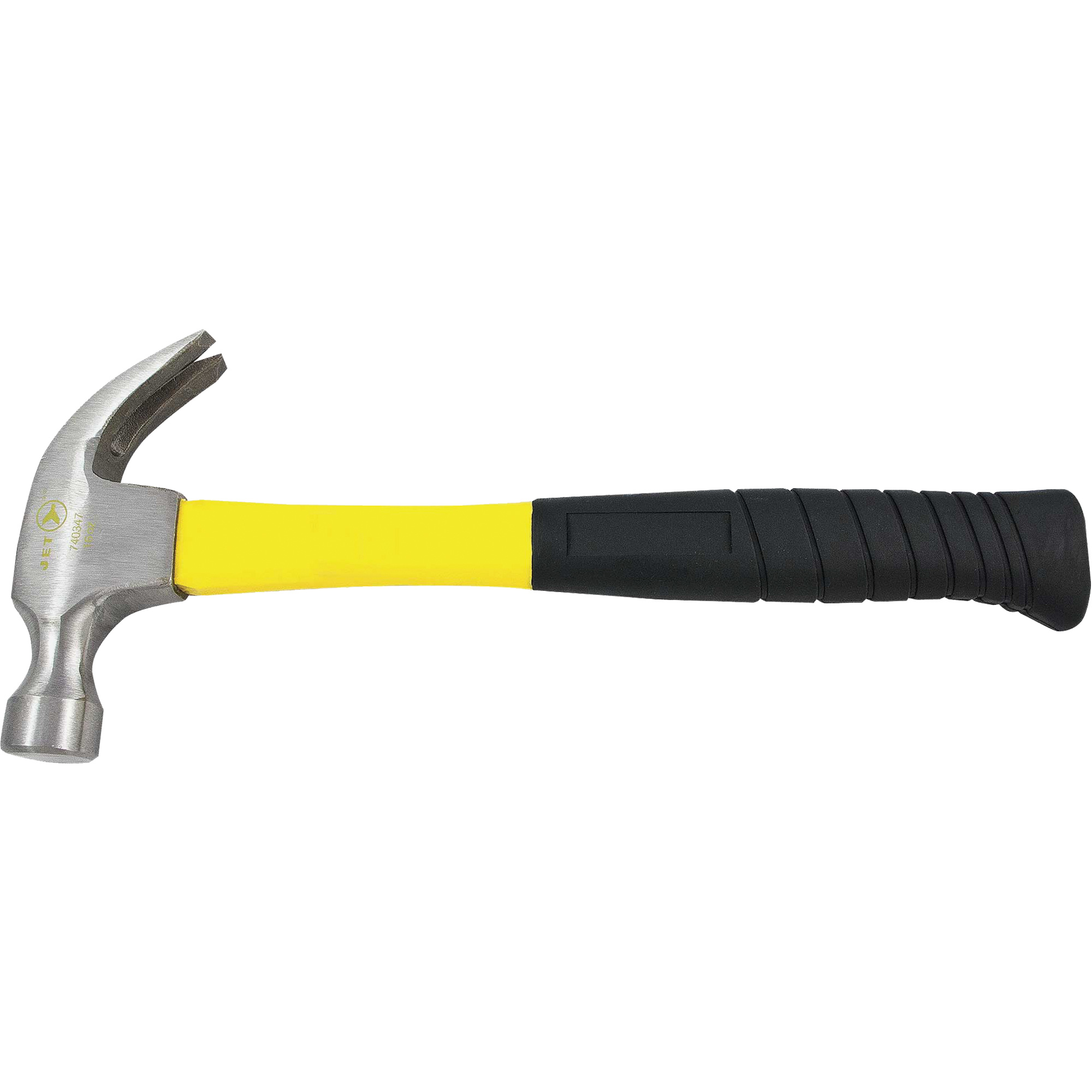 CF16F Marteau à panne fendue à manche en fibre de verre, 16 oz, Prise en Coussinée