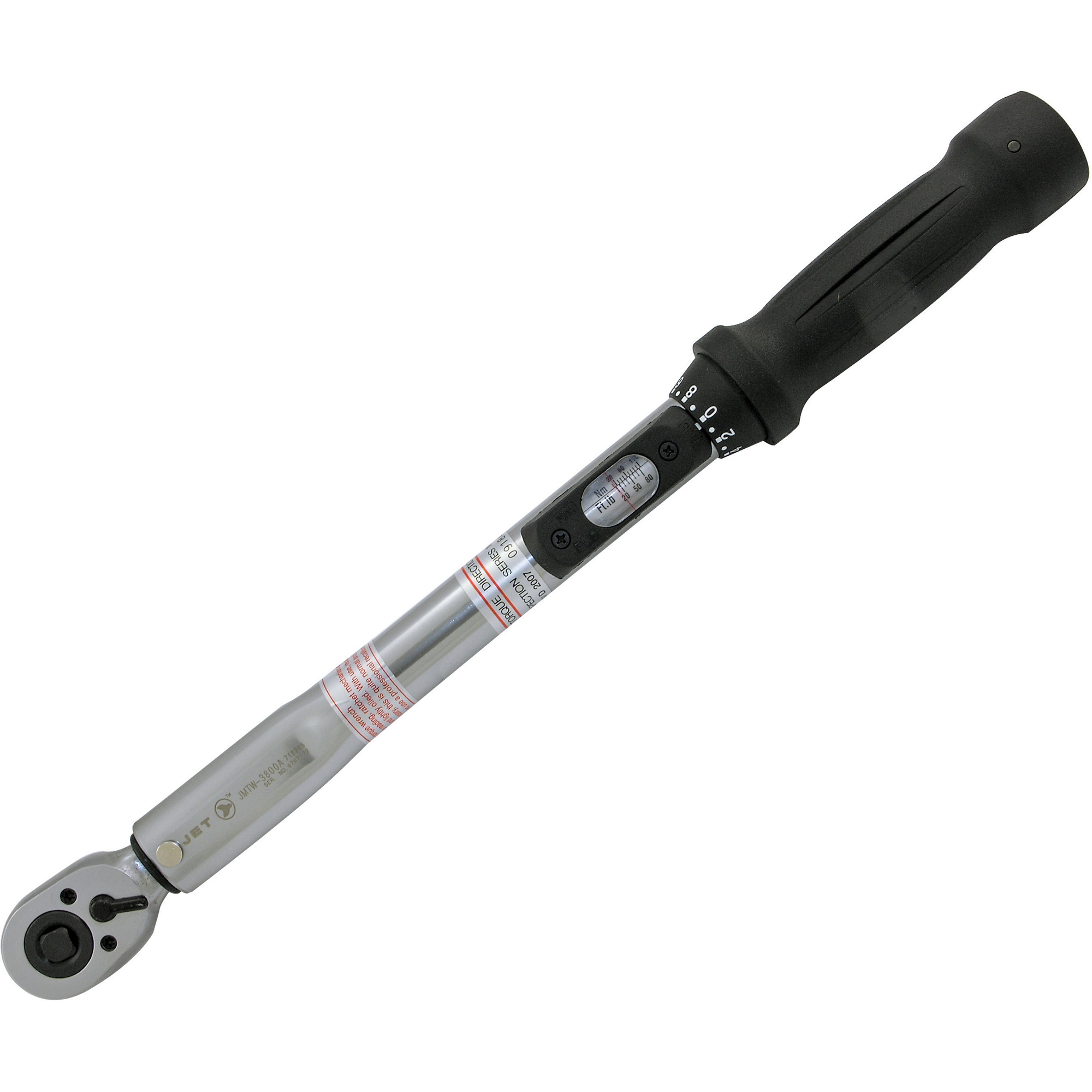 Clé dynamométrique à tête fine pour usage intensif, À cliquer, Entraînement 3/8" carré, 10 - 80 lb-pi