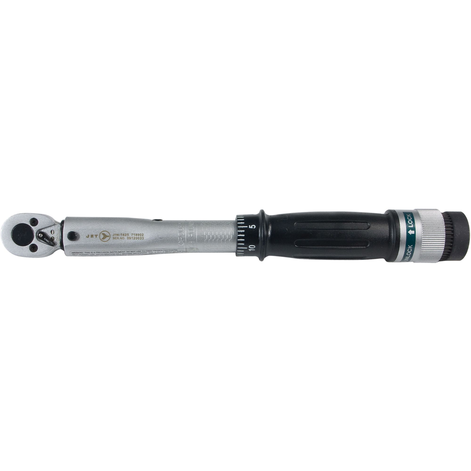 Clé dynamométrique JTW-1425, À cliquer, Entraînement 1/4" carré, 40 - 250 lb-pi