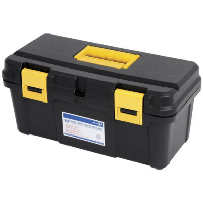 Coffre à outils portatif en plastique JPTB-16, 16" la x 8" p x 7-1/2" h, Noir