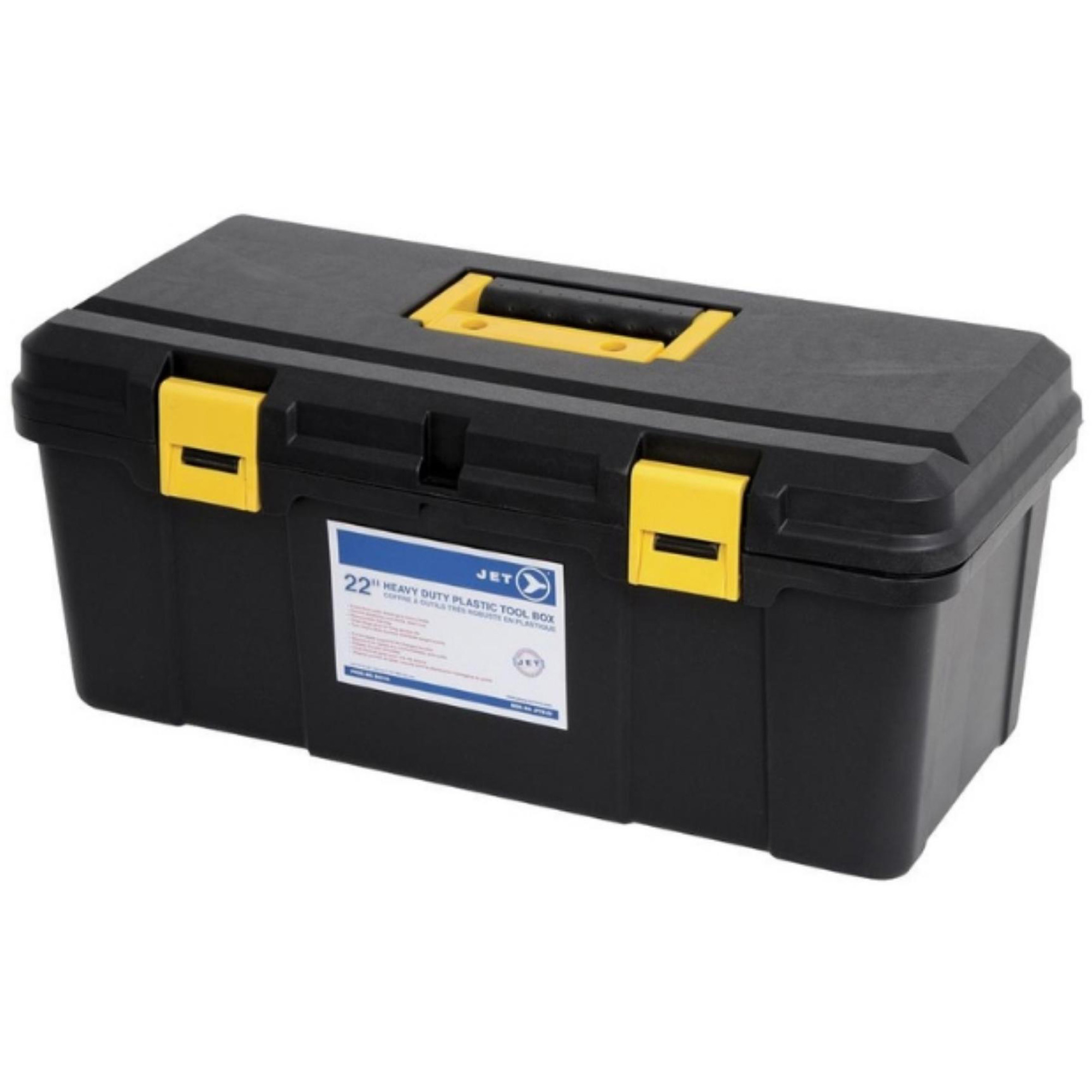 Coffre à outils portatif en plastique JPTB-22, 22" la x 10-1/4" p x 9-1/2" h, Noir