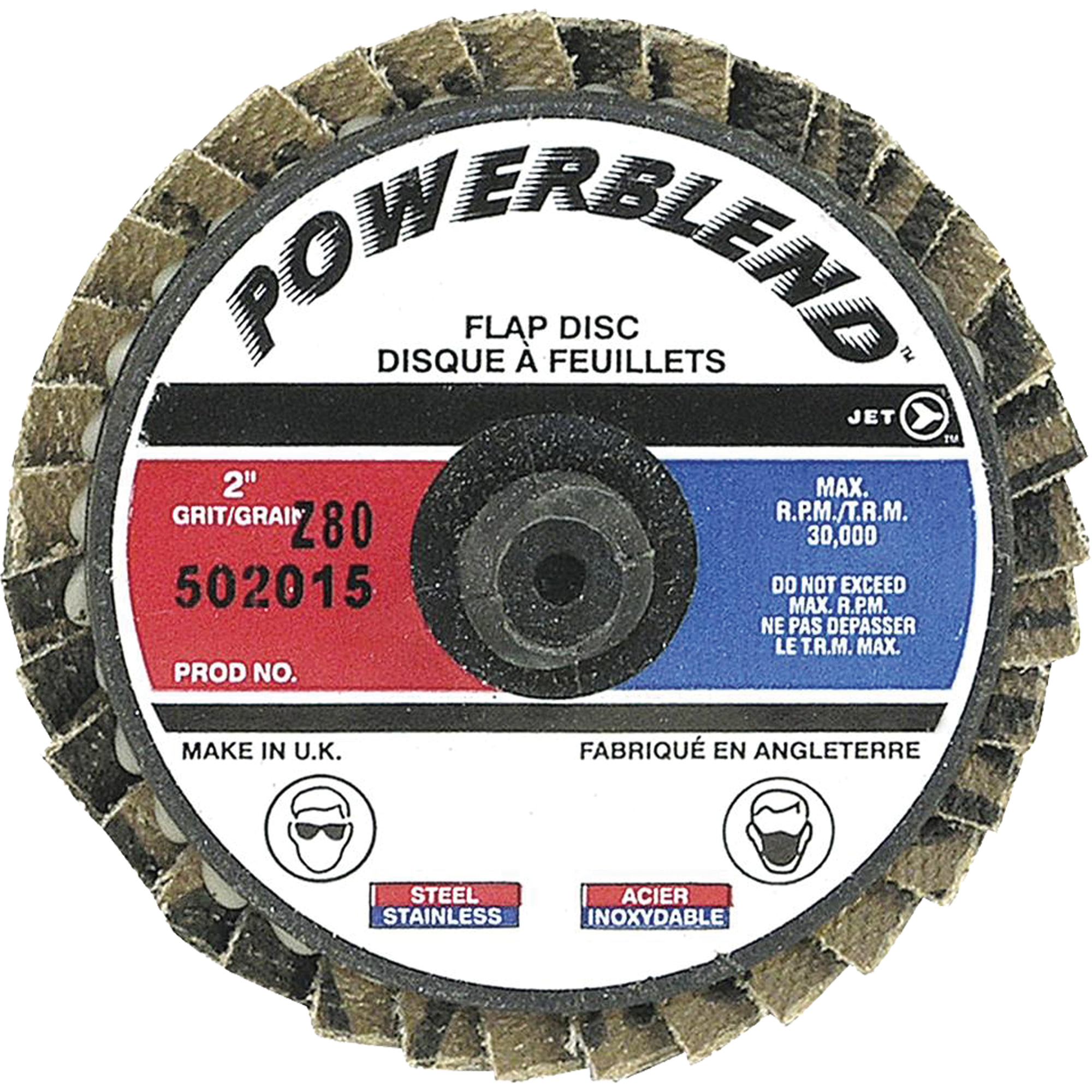 Disque à feuillets PowerBlendMC Roll-On, 2" x Type R, Grain Z80