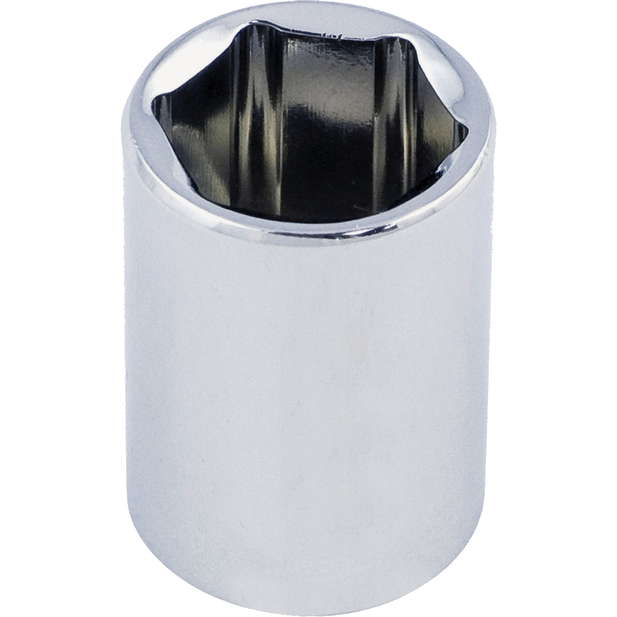 Douille chromée, 12 mm, Prise 1/4", 6 pans