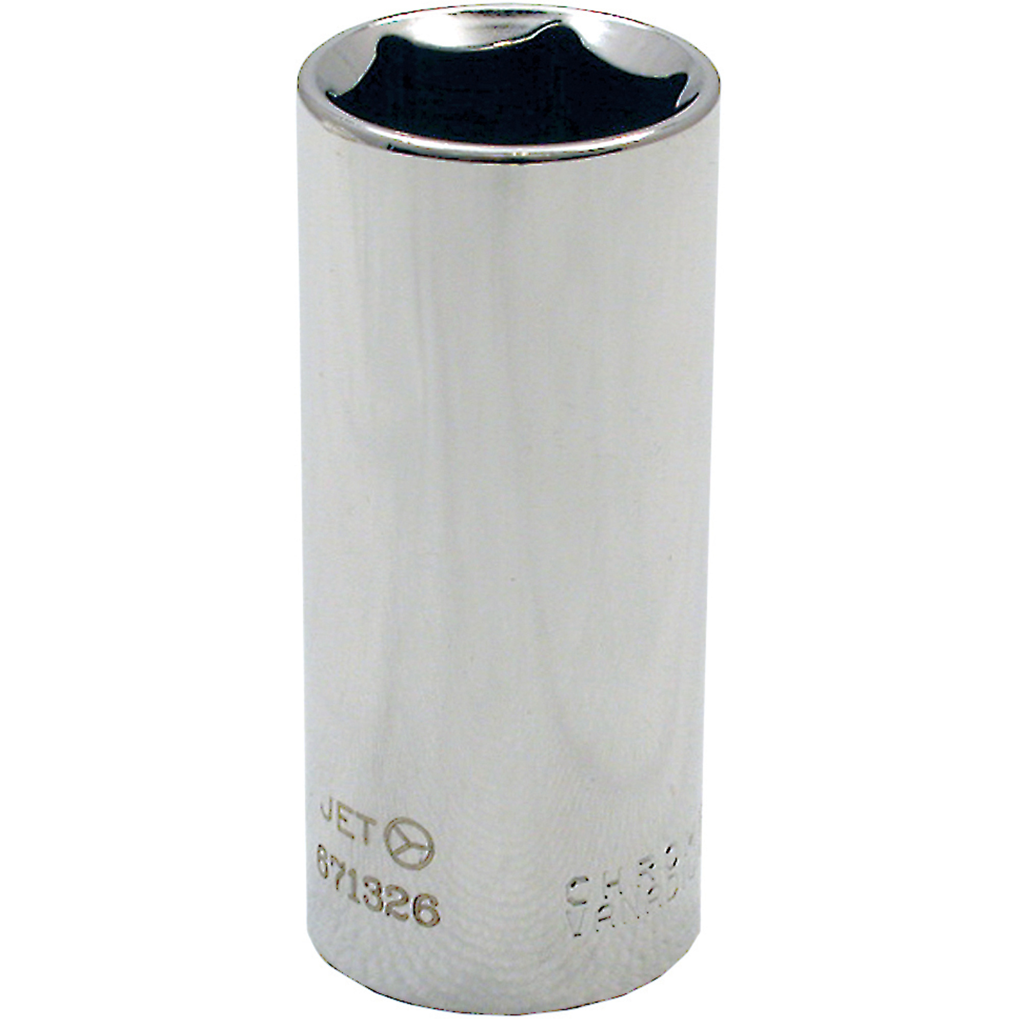 Douille chromée, 13 mm, Prise 3/8", 6 pans, Profond