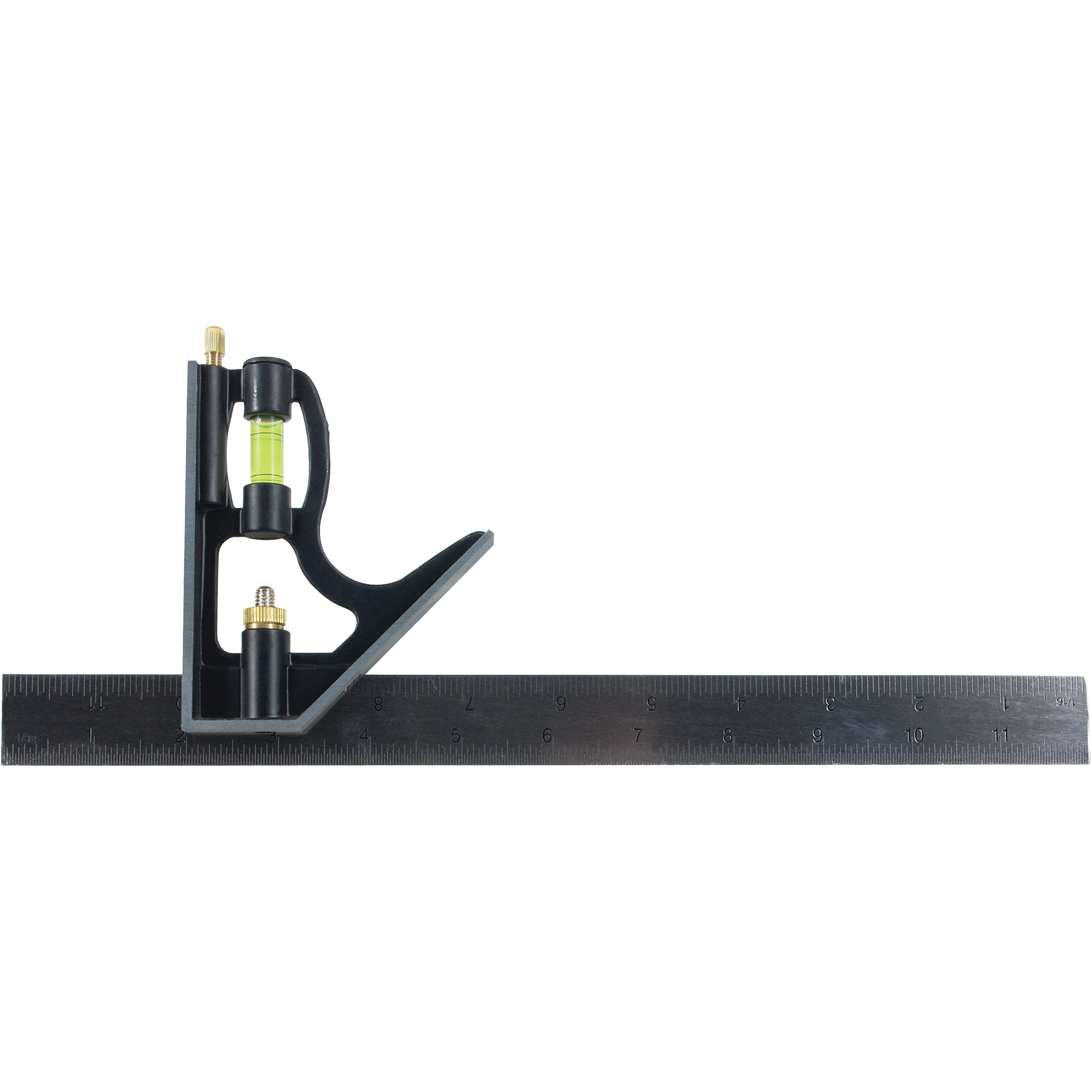 Équerre combinée, 12" lo, Acier inoxydable, Ordinaire
