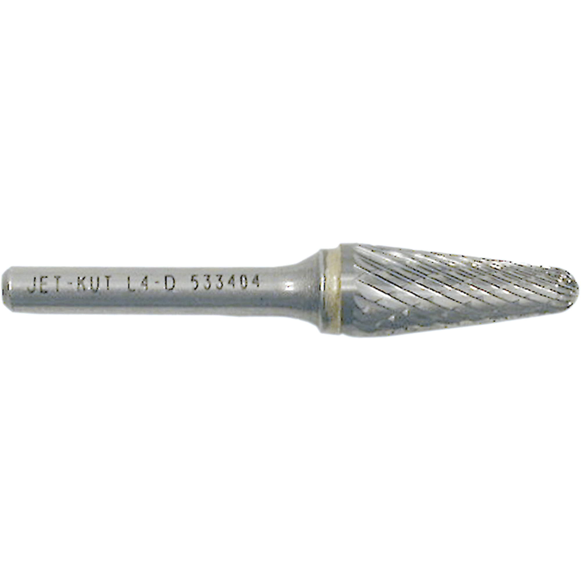 Fraise conique avec extrémité arrondie L3-D JET-KUTMD, 3/8" dia., 1/4" Tige