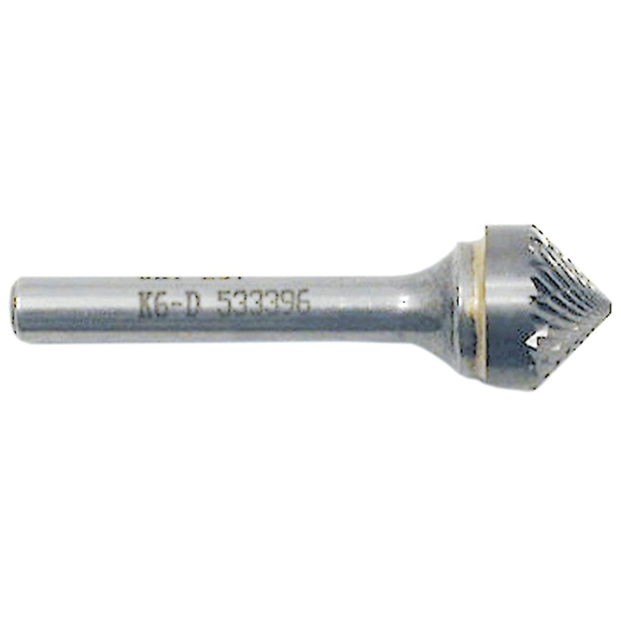 Fraise conique pointue, 1/2" dia., 1/4" Tige, 1/4" Prof. de la coupe