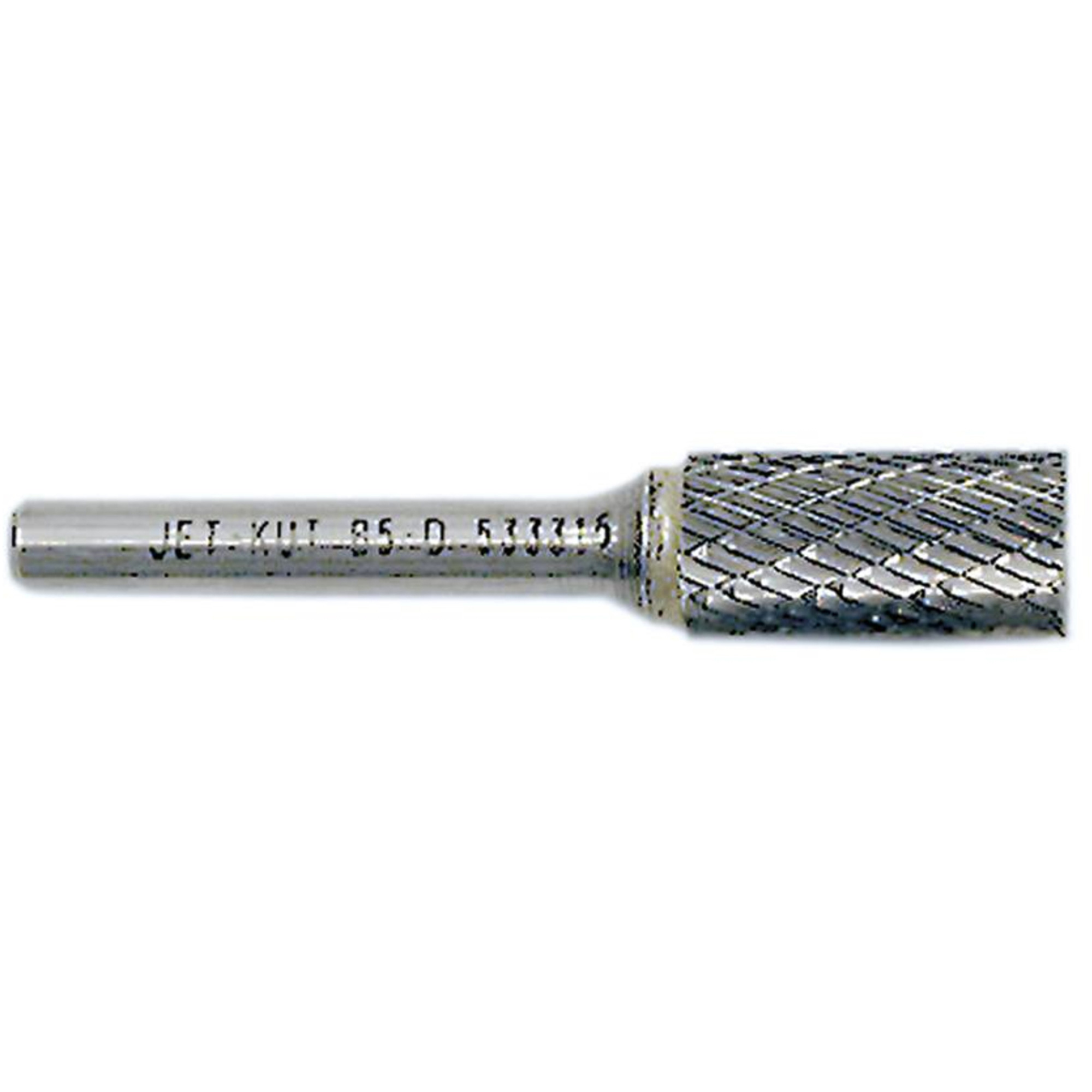 Fraise cylindrique JET-KUT avec coupe en bout, 3/8" Dia., 1/4" Tige, 3/4" Prof. de la coupe