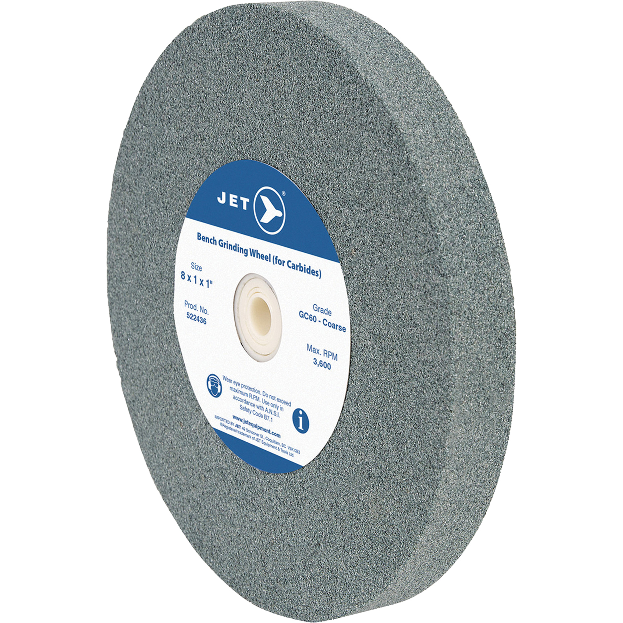 GC810C Meule d'établi, 8" x 1", Arbre de 1", Carbure de silicium
