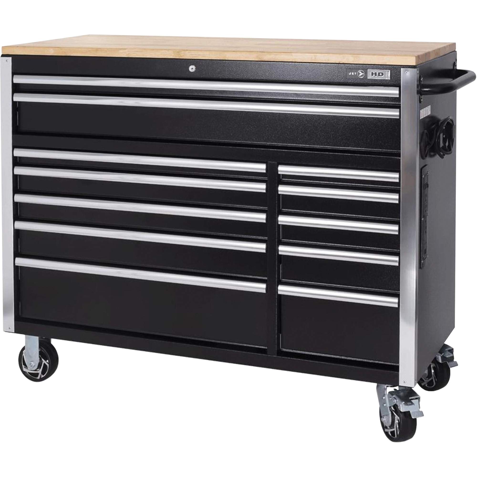 HDRC5212 Armoire mobile de série HD, 12 tiroirs, 51-1/4" la x 21" p x 40-3/10" h, Noir