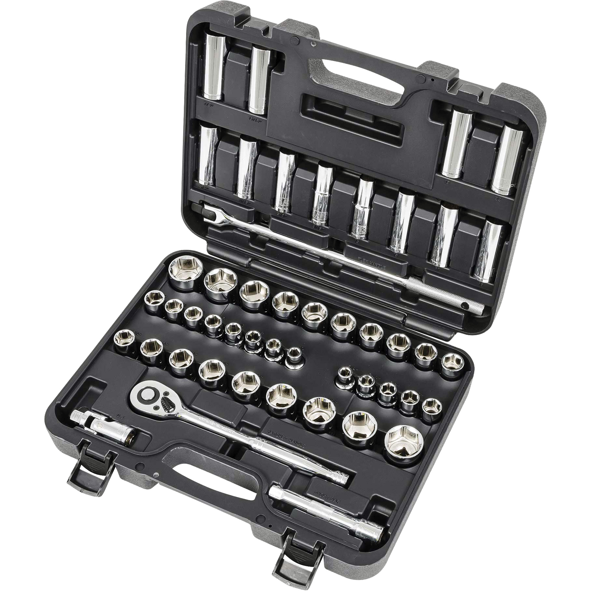 ISK-1249SM Jeu de douilles SAE/métriques, 49 Mcx, Prise de 1/2", Profond