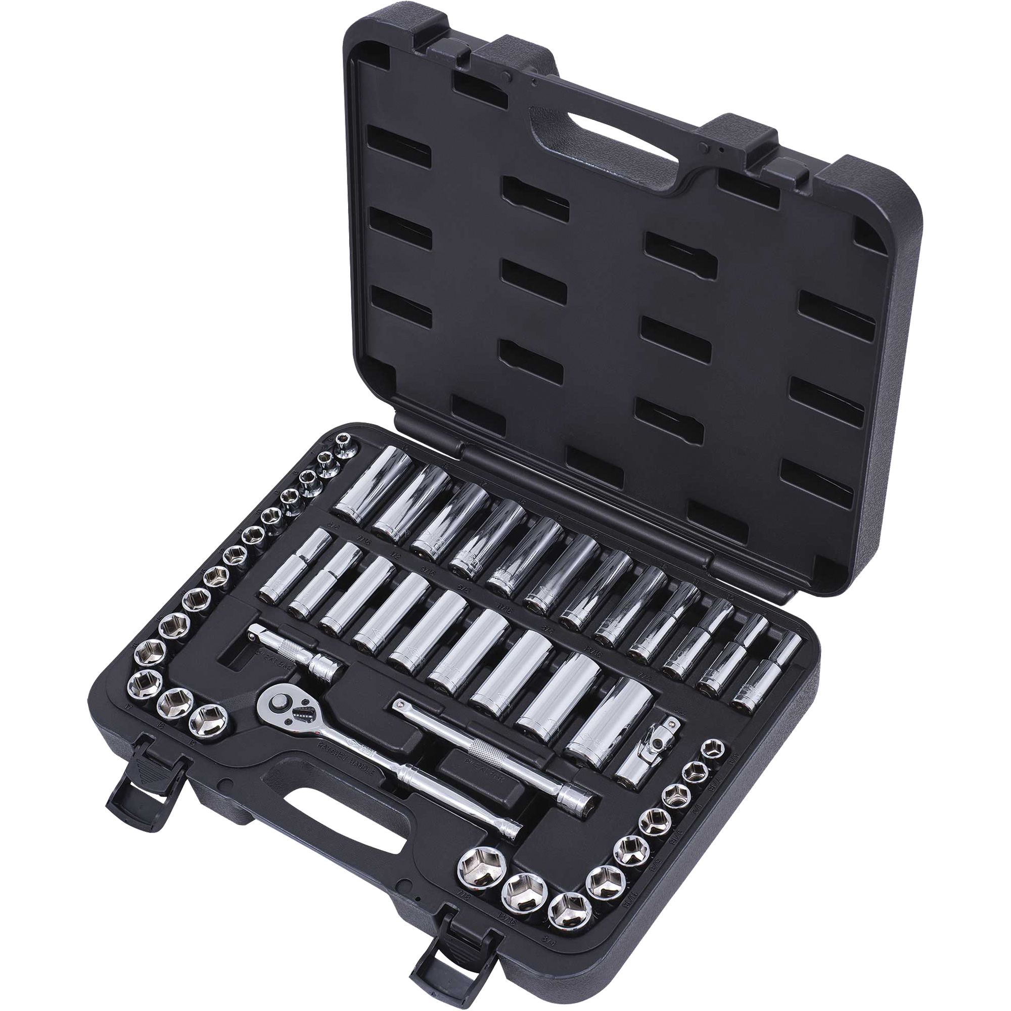 ISK-3849SM Jeu de douilles SAE/métriques, 49 Mcx, Prise de 3/8", Profond