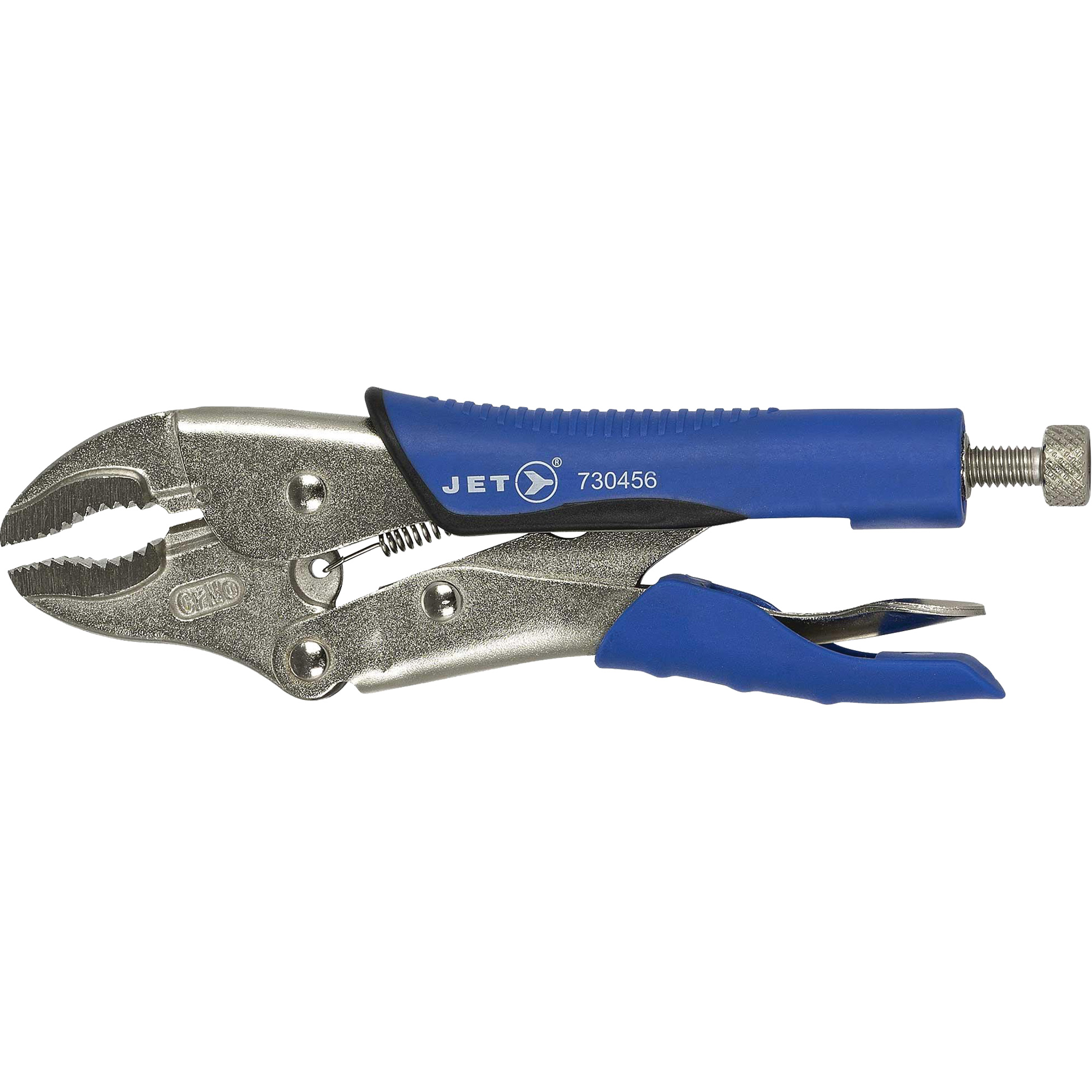 J7WRG Pince-étaux à mâchoire courbée, Longueur 7", Mâchoire courbée
