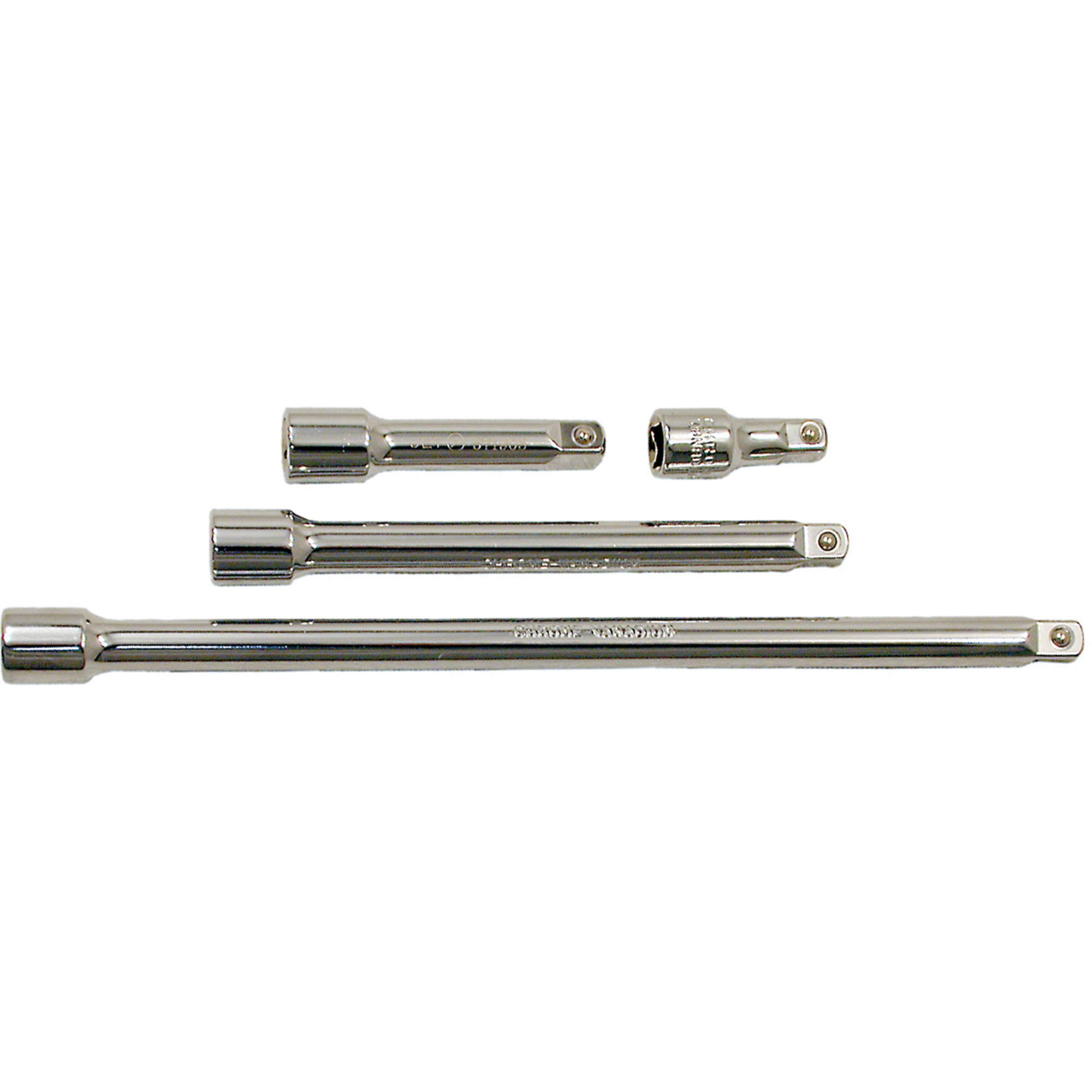 Jeu de barres de rallonges, Prise de 3/8", Fini Chrome, 4 M