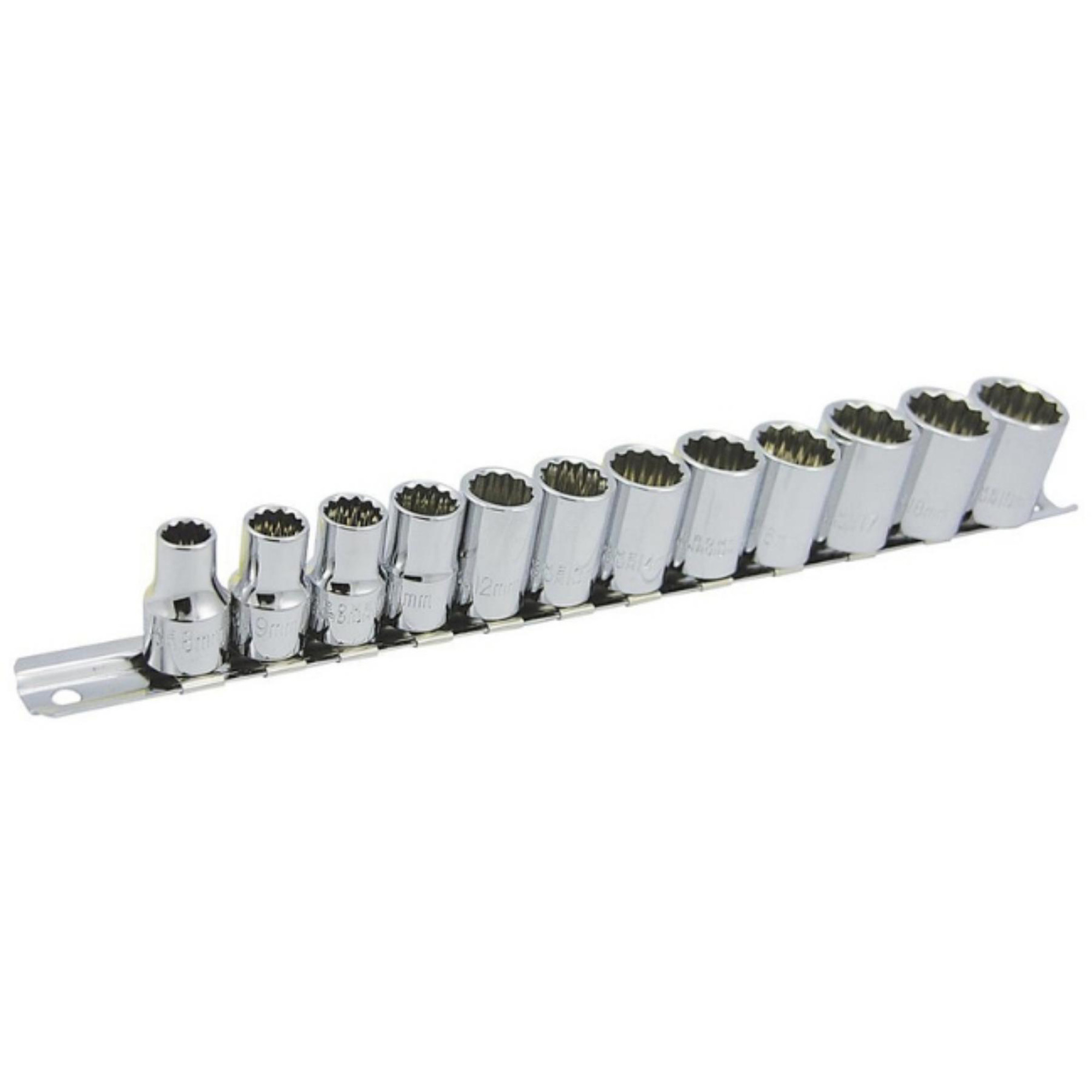Jeu de douilles métriques à 12 pans SS3812M-12 , 12 Mcx, Prise de 3/8"