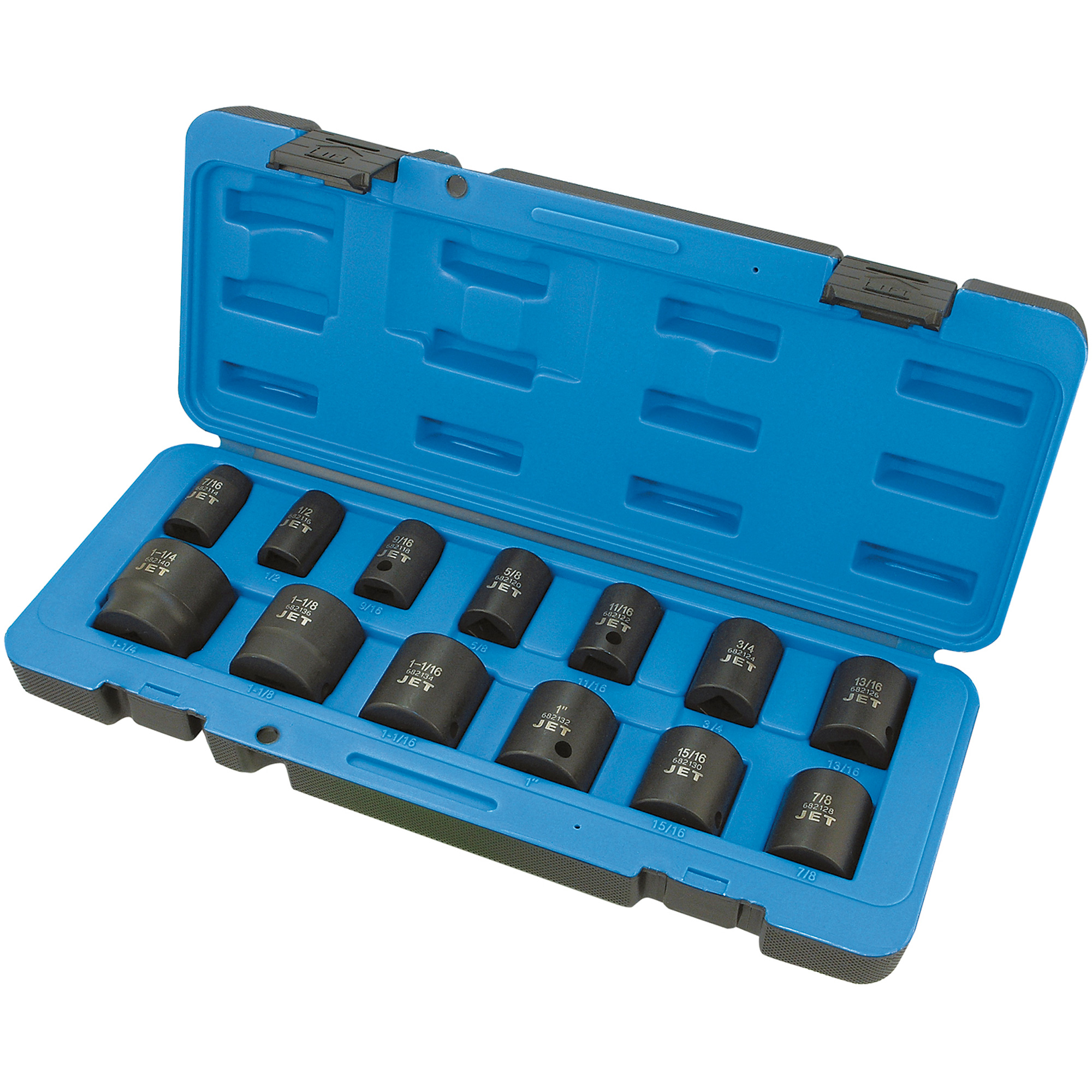 Jeu de douilles SAE à 6 pans PS1312, 13 Mcx, Chocs, Prise de 1/2"