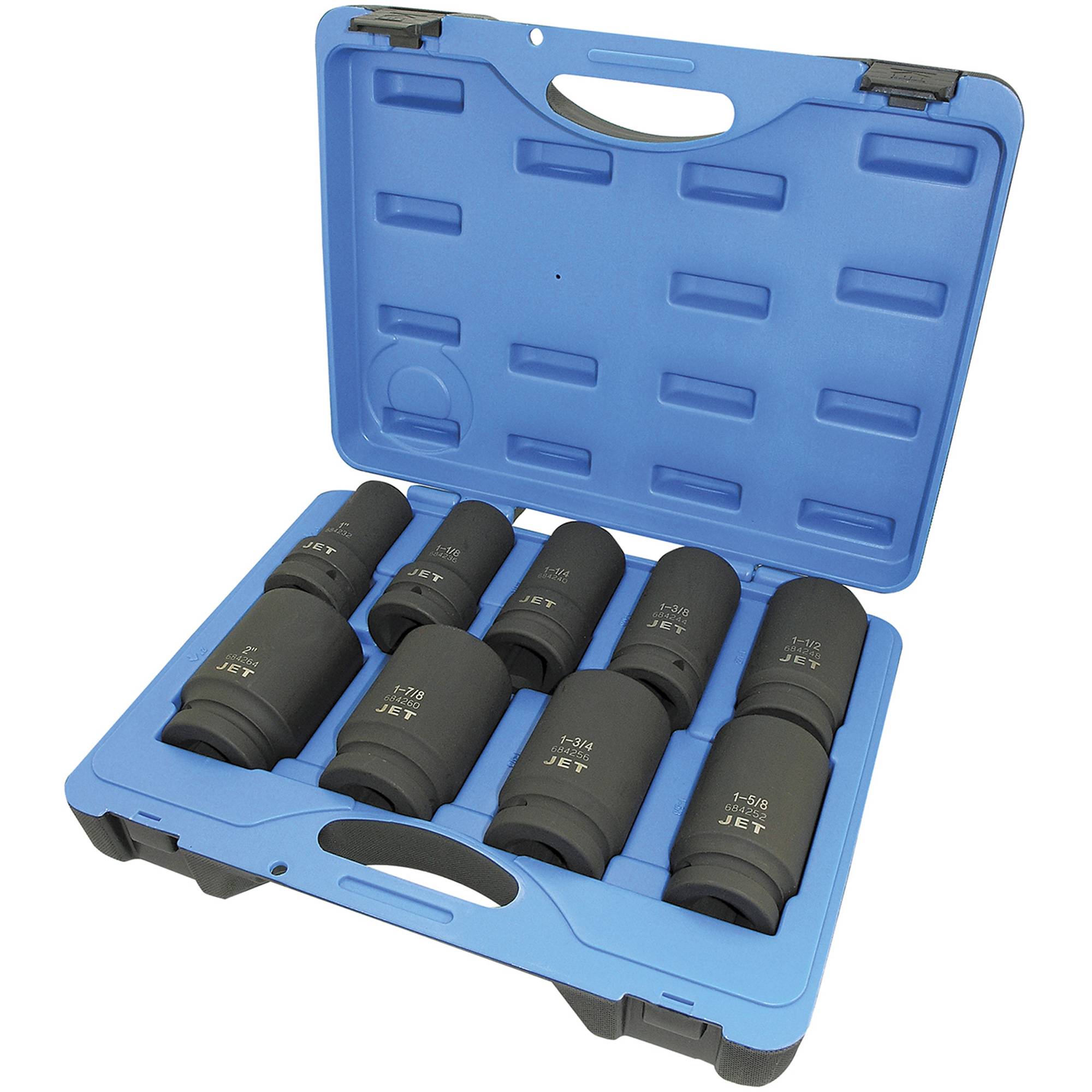 Jeu de douilles SAE à 6 pans PS901D, 9 Mcx, Chocs, Prise de 1", Profond