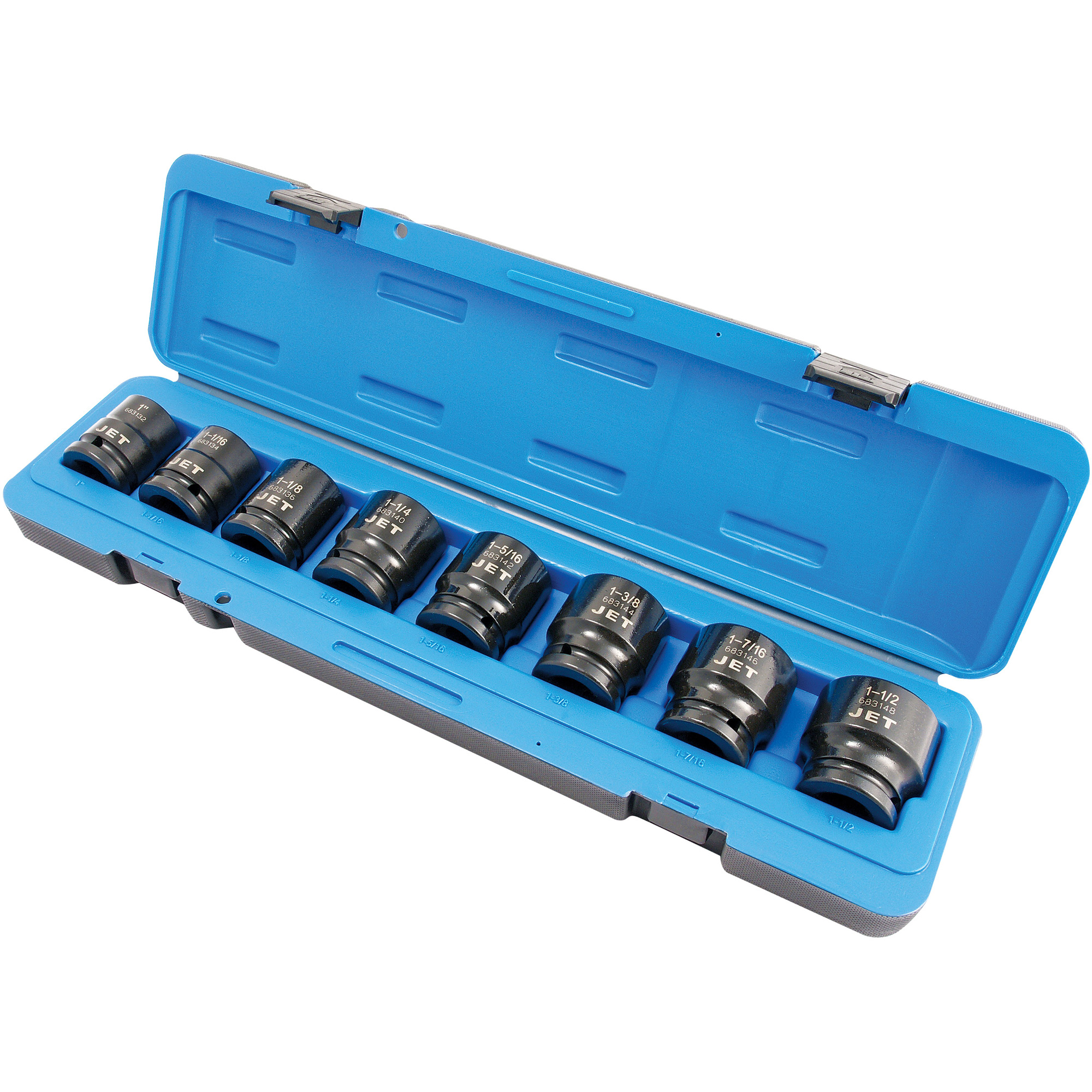 Jeu de douilles SAE PS834, 8 Mcx, Chocs, Prise de 3/4"