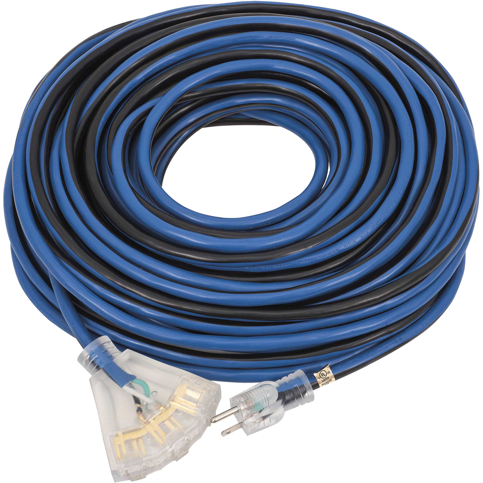 JLEC-12100 Rallonge de qualité professionnelle, Intérieur/extérieur, SJTOW, AWG 12, 15 A, 100'