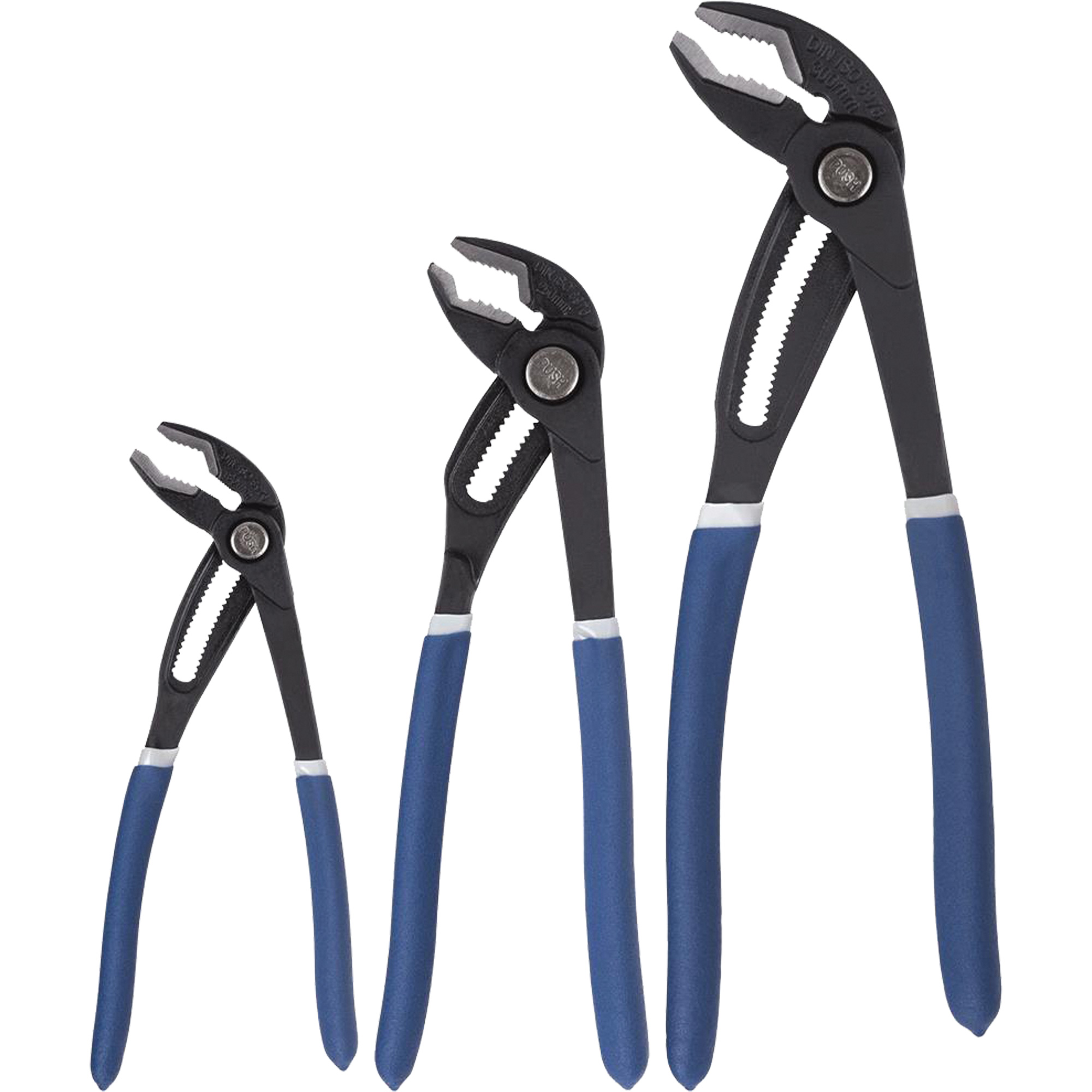 JRWP-3S Jeu de pinces à cliquet à bouton-poussoir, 3 Morcea