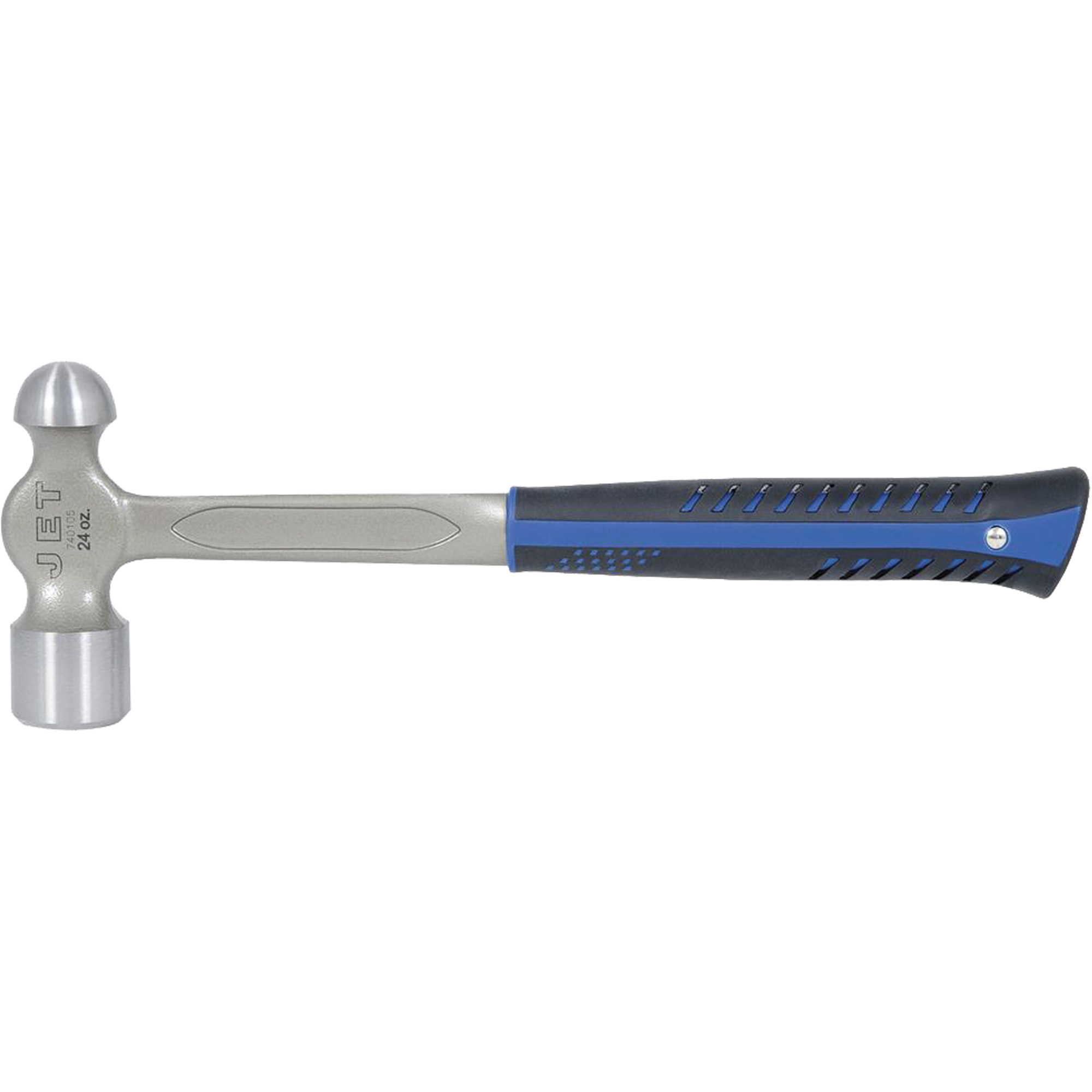 JSBP-24 Marteau à panne ronde tout en acier pour usage très intensif, Poids de la tête 24 oz, Face Poli, Prise Acier plein