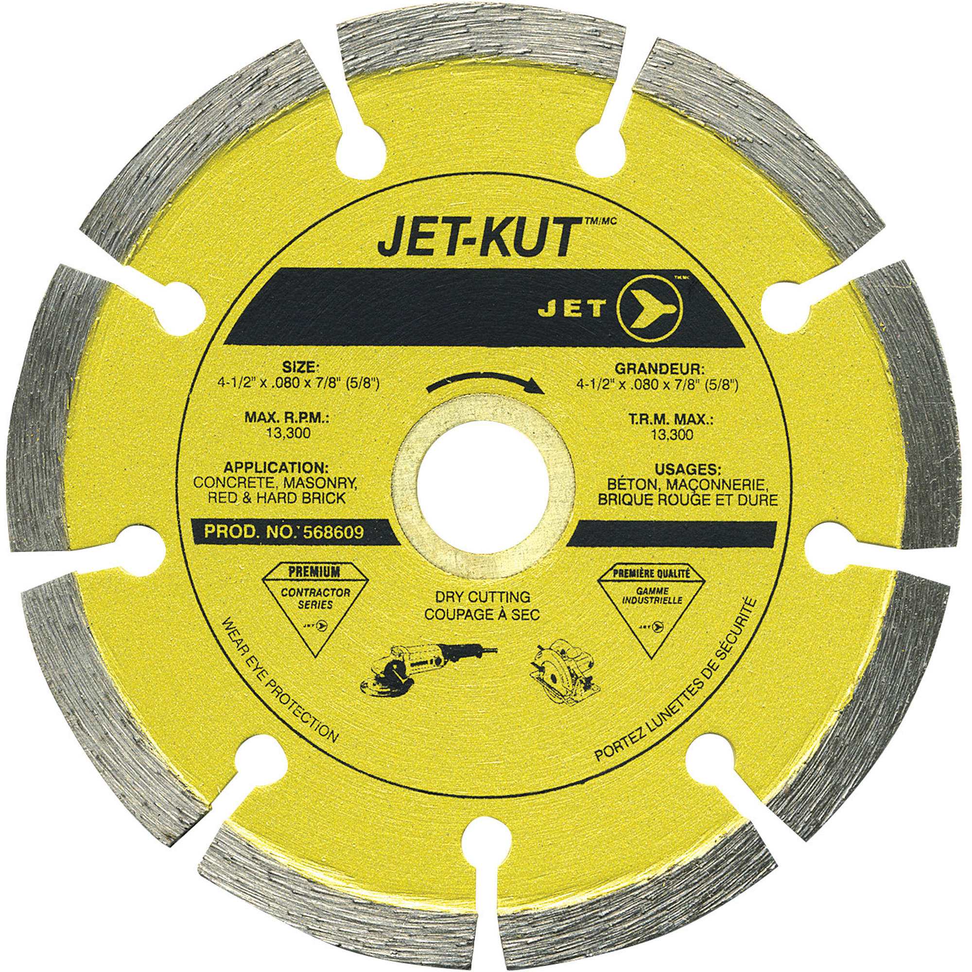 Lame à diamant segmentée de première qualité JET- KUT