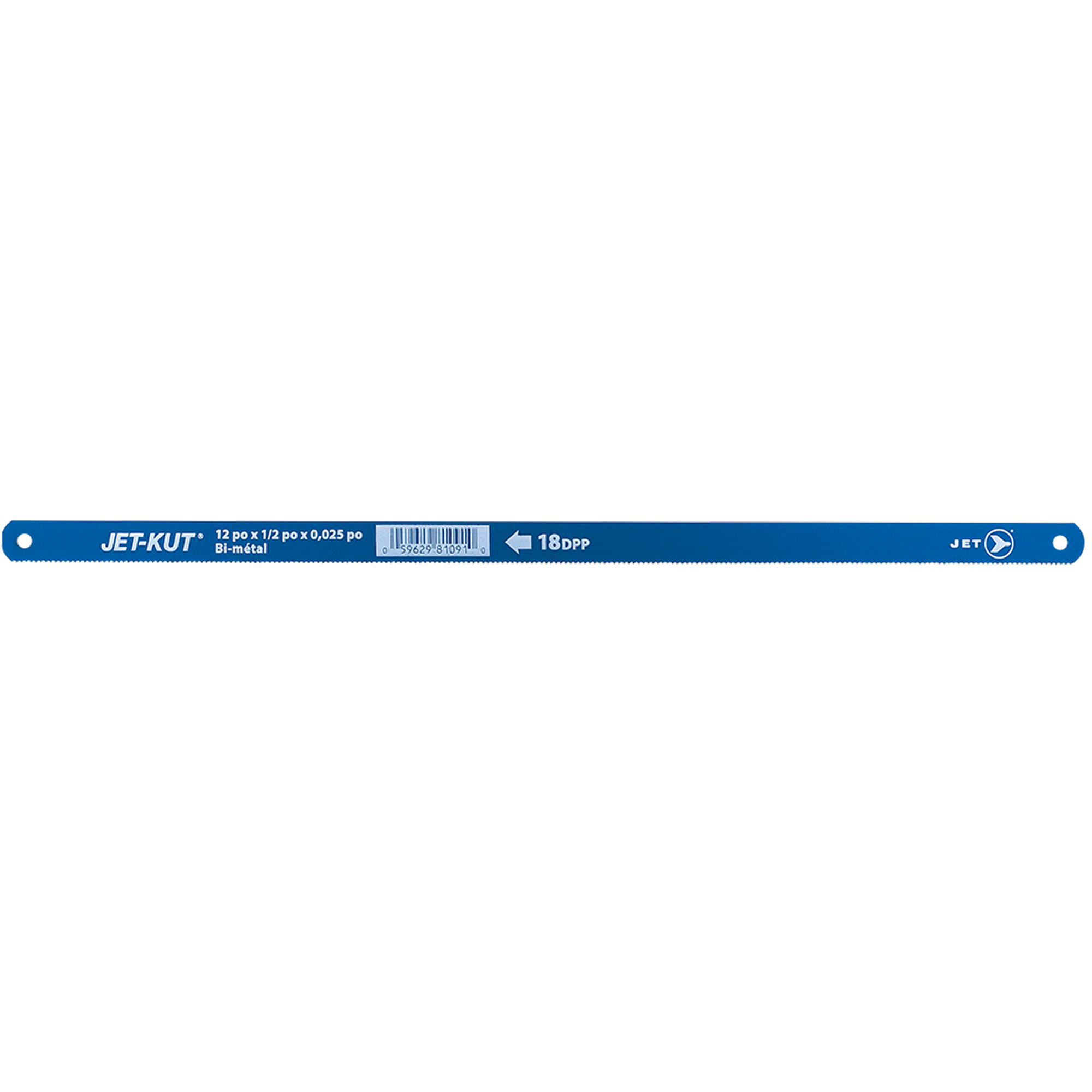 Lames de scie à métaux en acier rapide, Bimétal, 12" lo, 18 dents par pouce