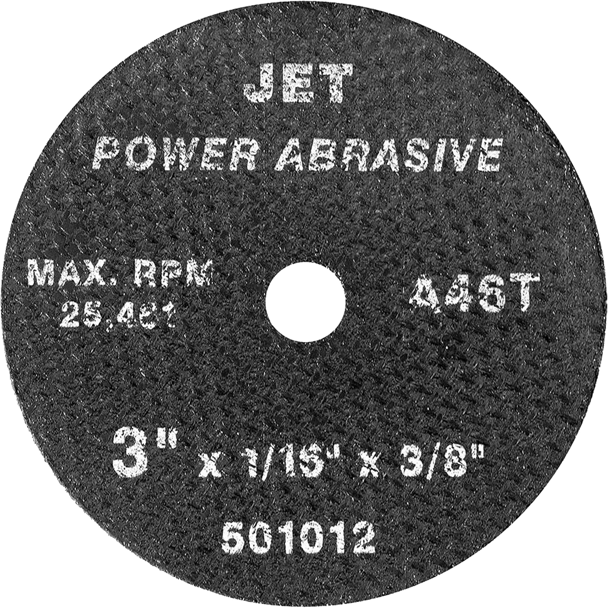 Meule à tronçonner Power abrasive A46T, 3" x 1/16", Arbre de 3/8", Type 1, 25460 Tr/min