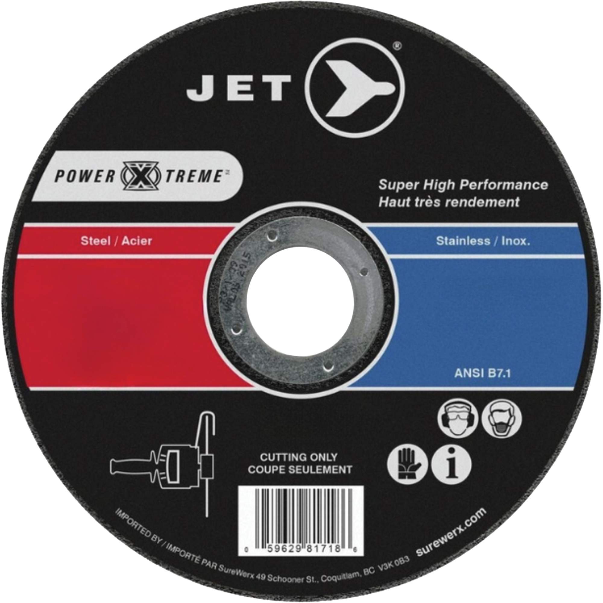 Meule à tronçonner Power-XtremeMD, 4-1/2" x 3/64", Arbre de 7/8", Type 1, Oxyde d'aluminium, 13 300 Tr/min